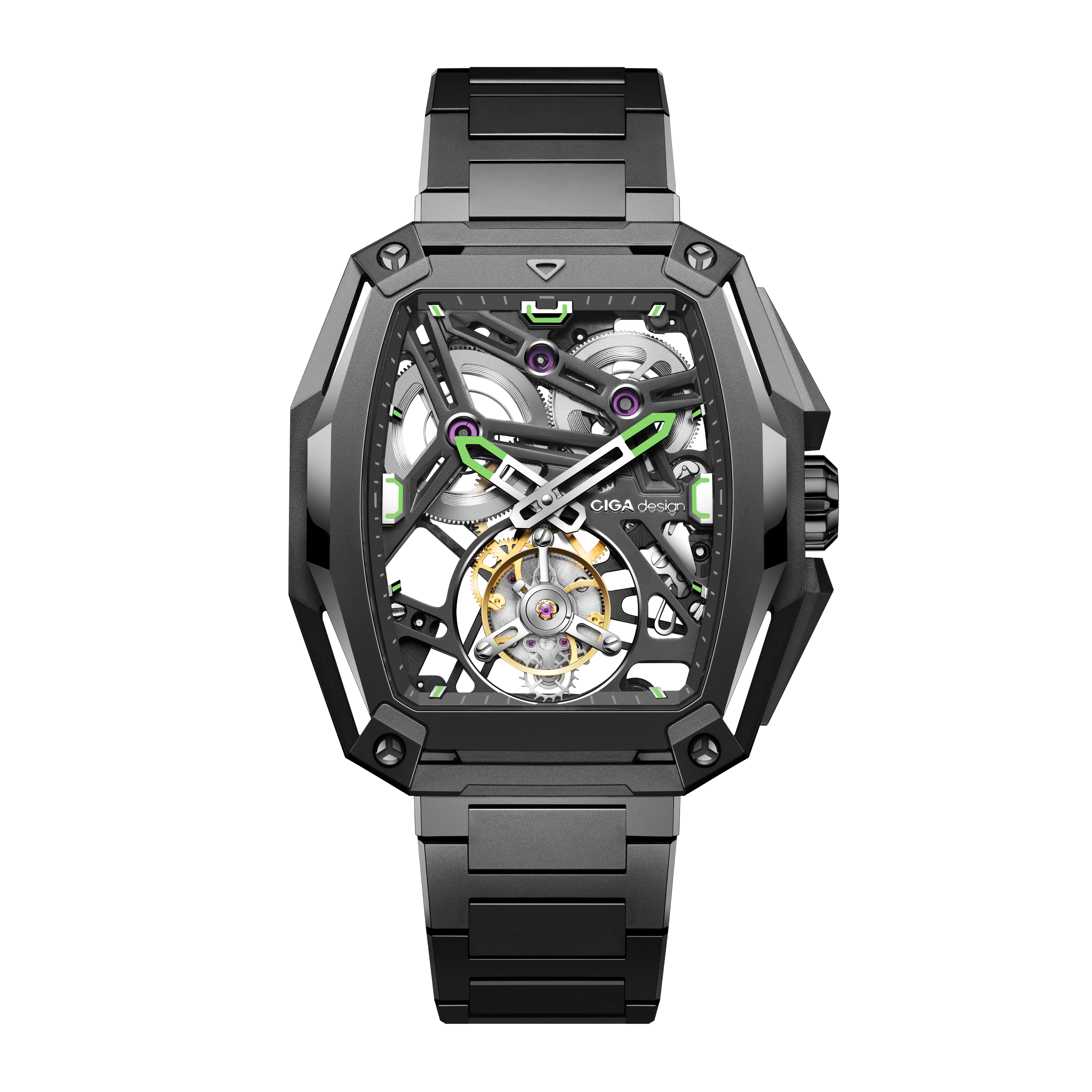 CIGA design ADVANCED SKELETON COMPLICATION WATCH HUNTER · TOURBILLON