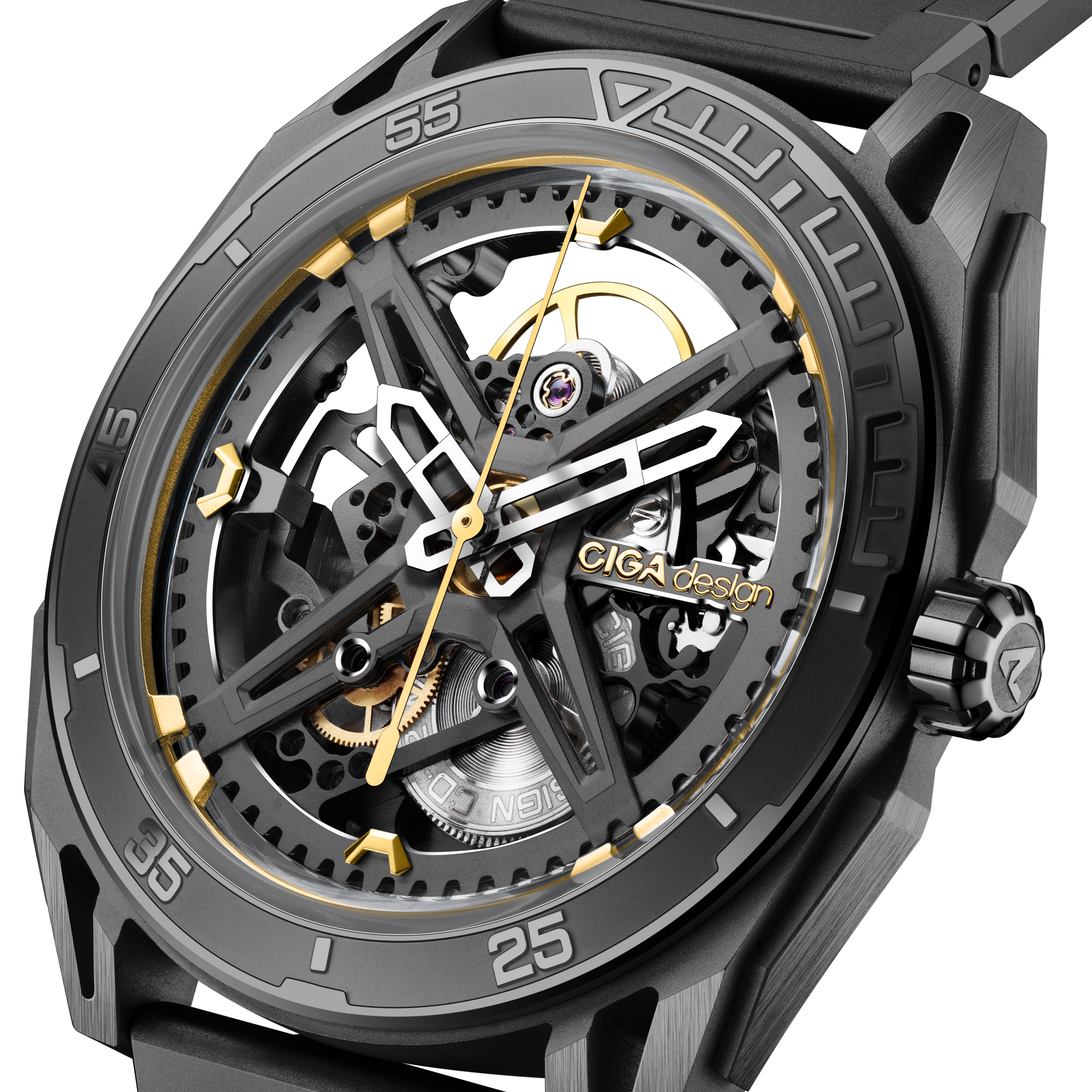 CIGA design ROUND AUTOMATIC SKELETON WATCH · FALCON
