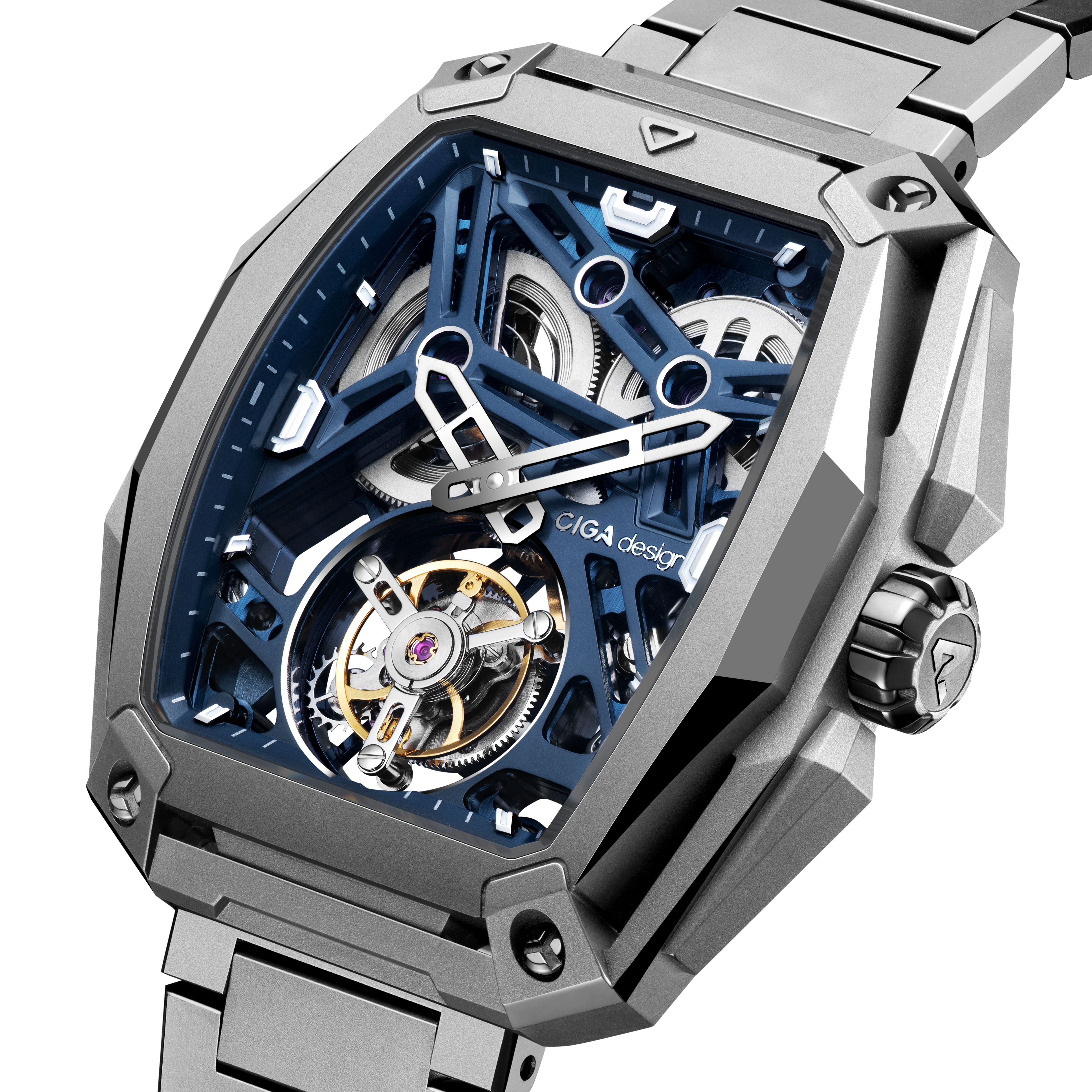 CIGA design ADVANCED SKELETON COMPLICATION WATCH HUNTER · TOURBILLON