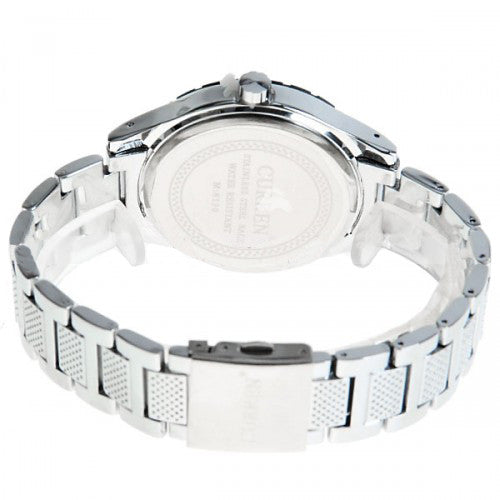 Curren Men's Stainless Steel Chronograph (Black 4.8cm Dial) - CUR008