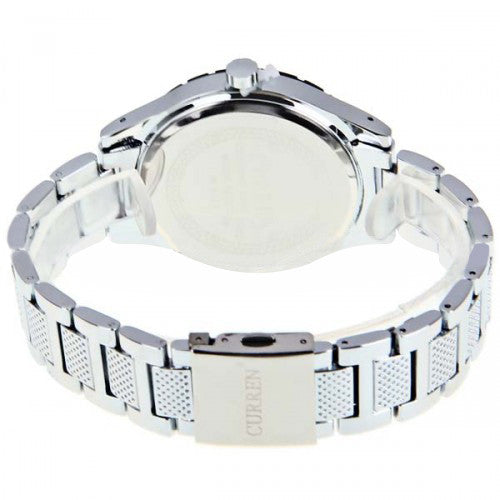 Curren Men's Chronograph with Stainless Steel Band (White 4.7cm Dial) - CUR006