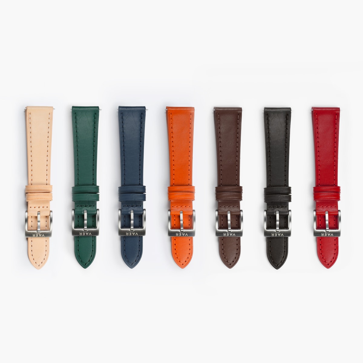 Orange Full Grain Leather Strap
