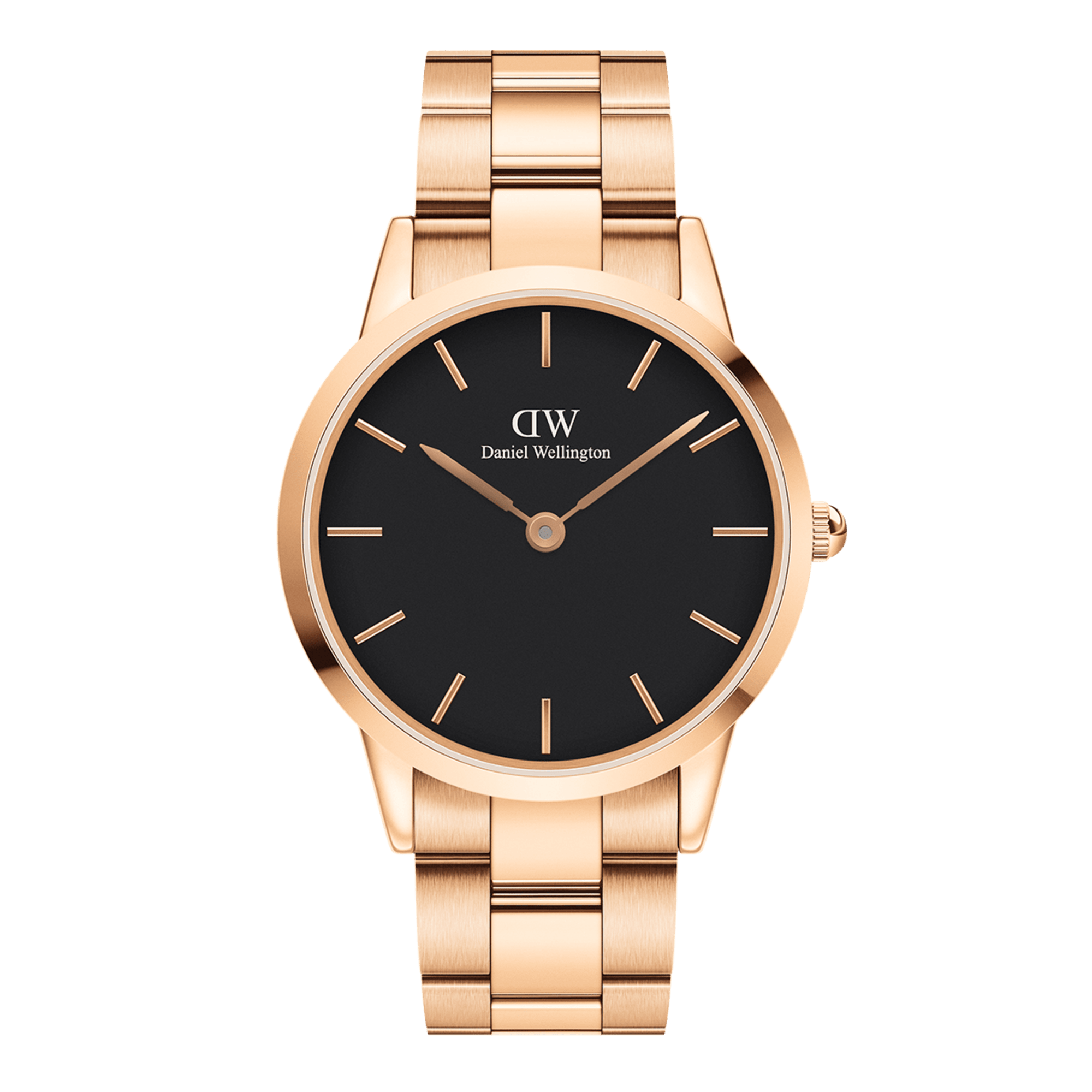 Iconic Link Black Rose Gold