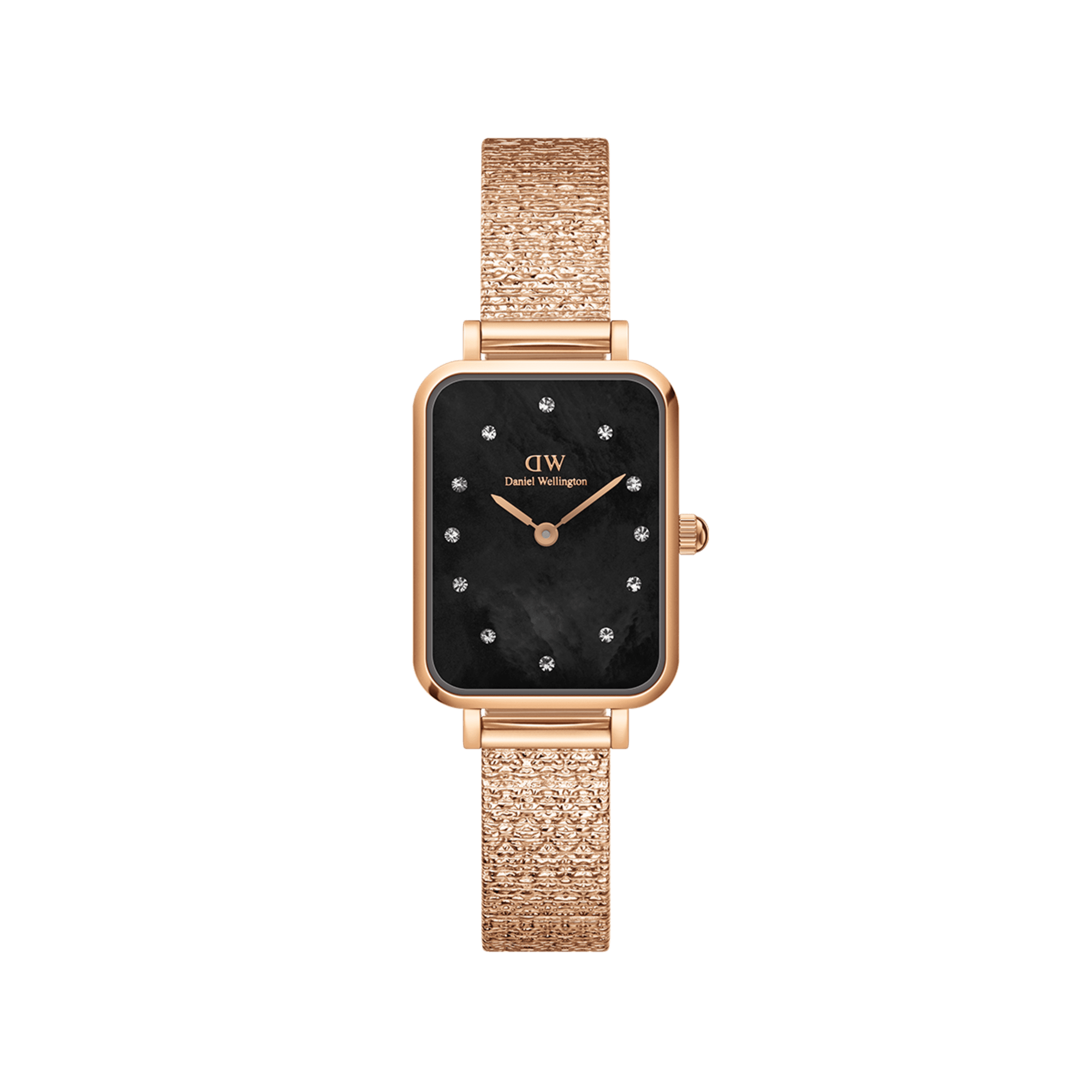 Quadro Lumine Pressed Piano Black MoP Rose Gold