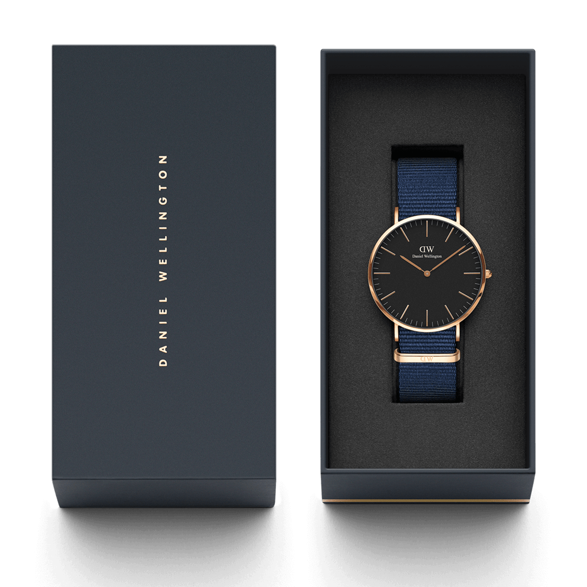Classic Bayswater Black Rose Gold