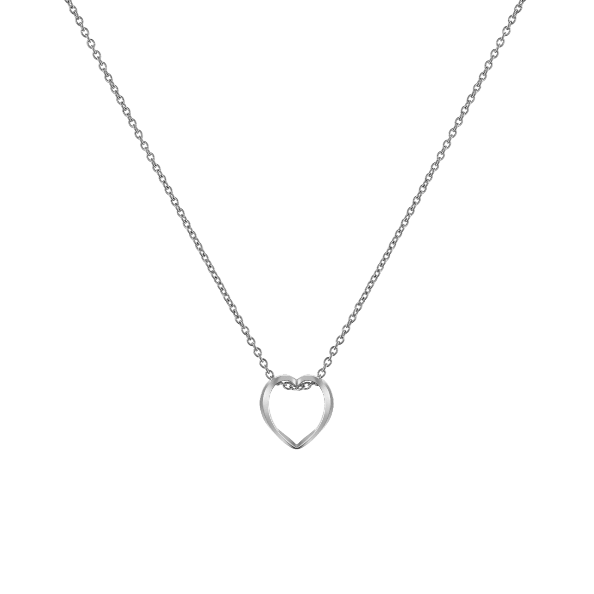 Elan Le Coeur Necklace Silver