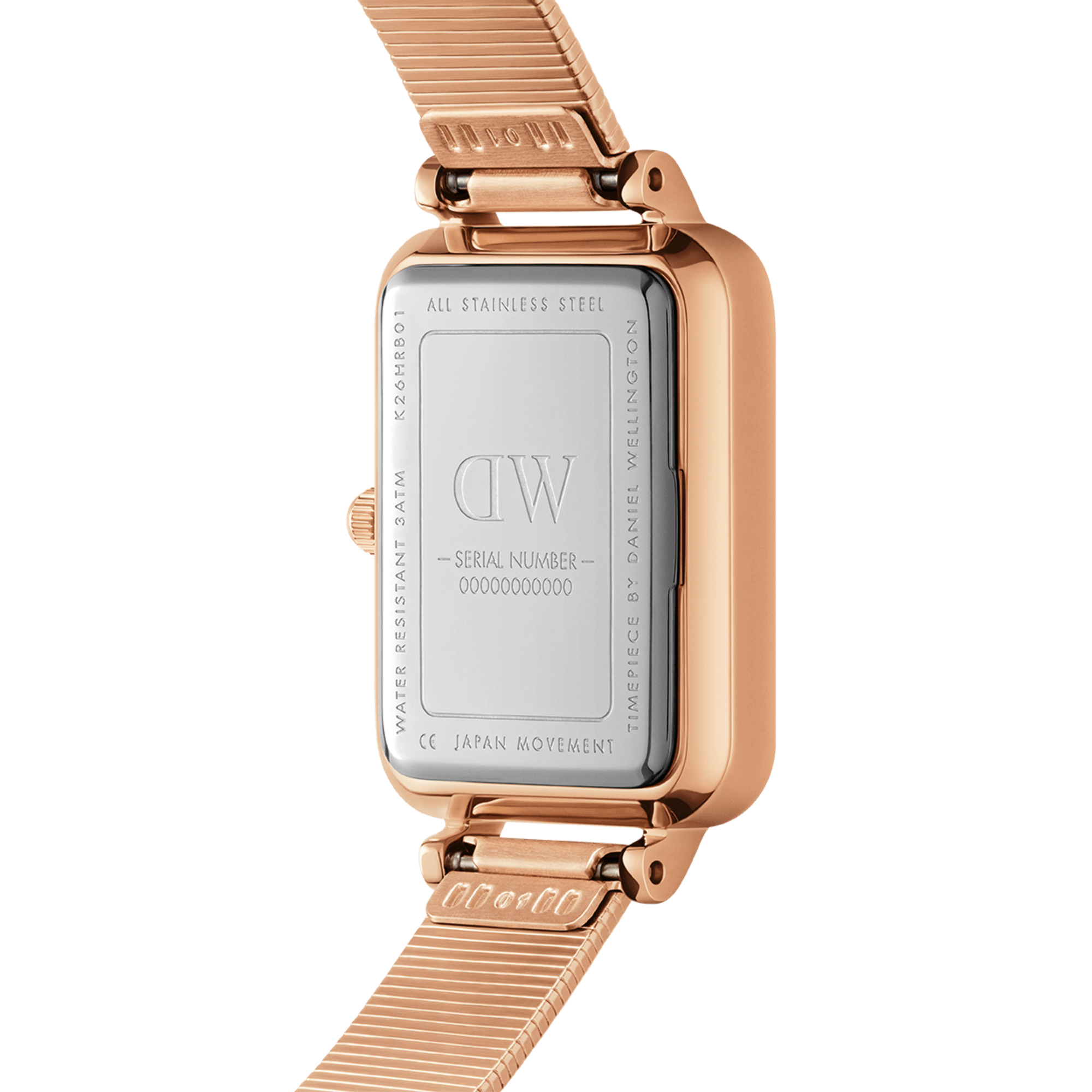 Quadro Lumine Pressed Piano Black MoP Rose Gold