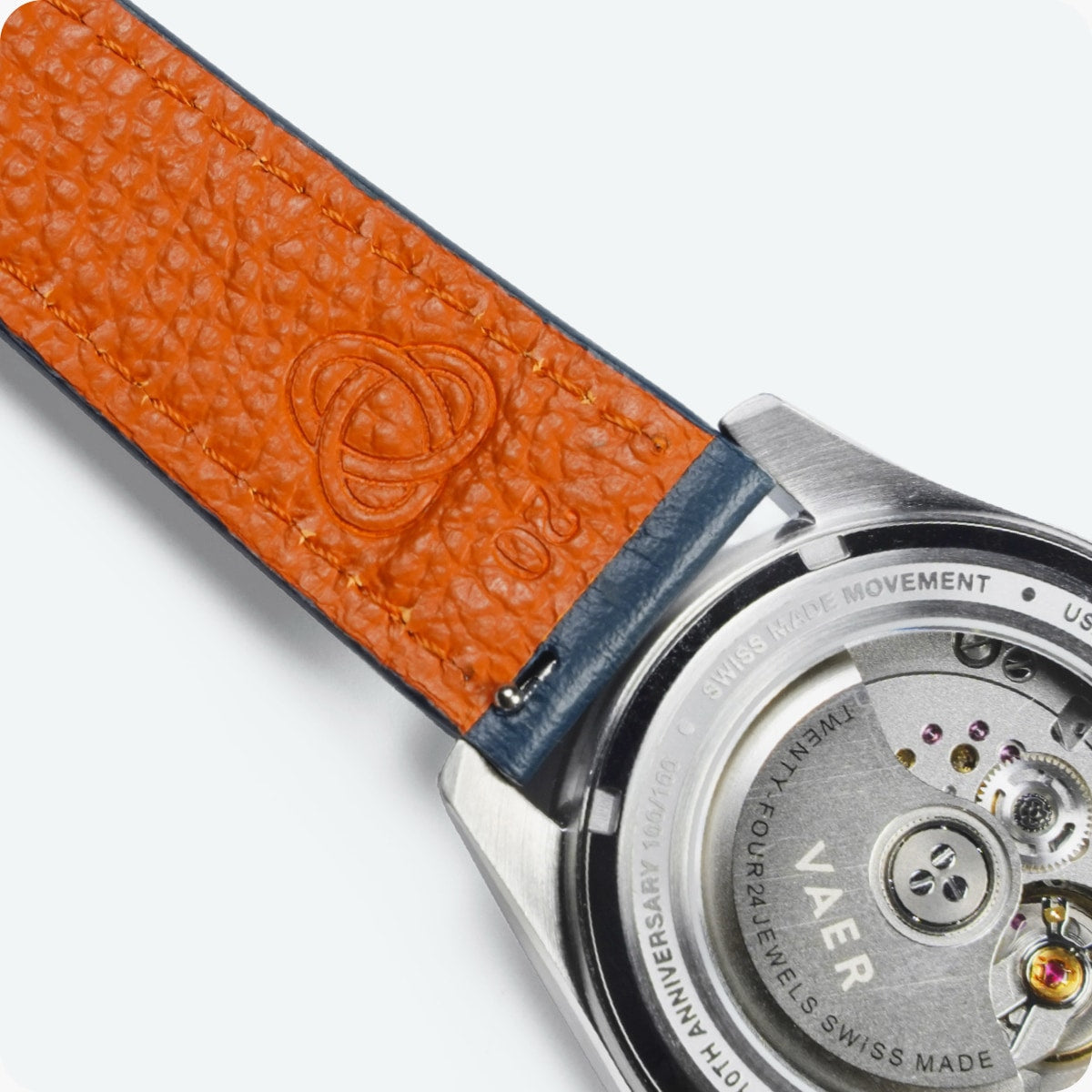 Navy Full Grain Leather Strap
