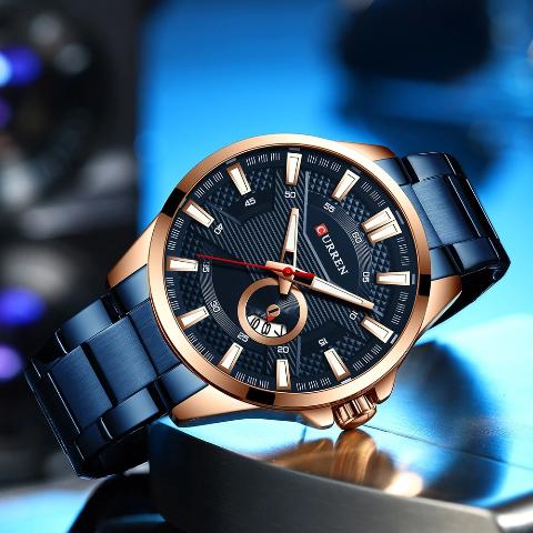 Curren Men's Round Date Watch (Dial 4.6cm) - CUR192
