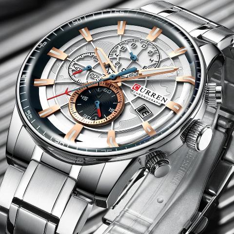 Curren New Chronograph Watch (Dial 4.7cm) - CUR187