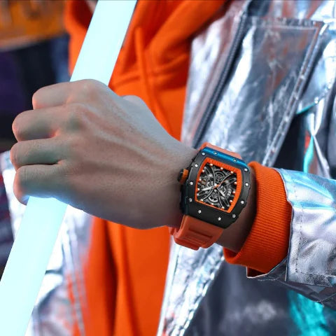 Curren New Square Waterproof Silicone Band Watch (Dial 4.4cm) - CUR230