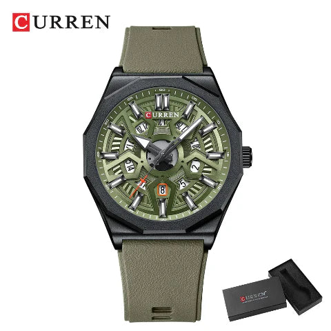 Curren Luxury Waterproof Silicone Band Quartz Watch (Dial 4.4cm) - CUR231