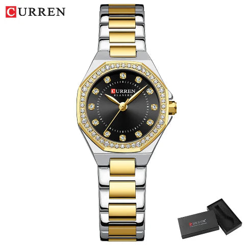 Curren Women's Sparkling Rhinestone Blanche Watch (Dial 2.1 cm) - CUR229