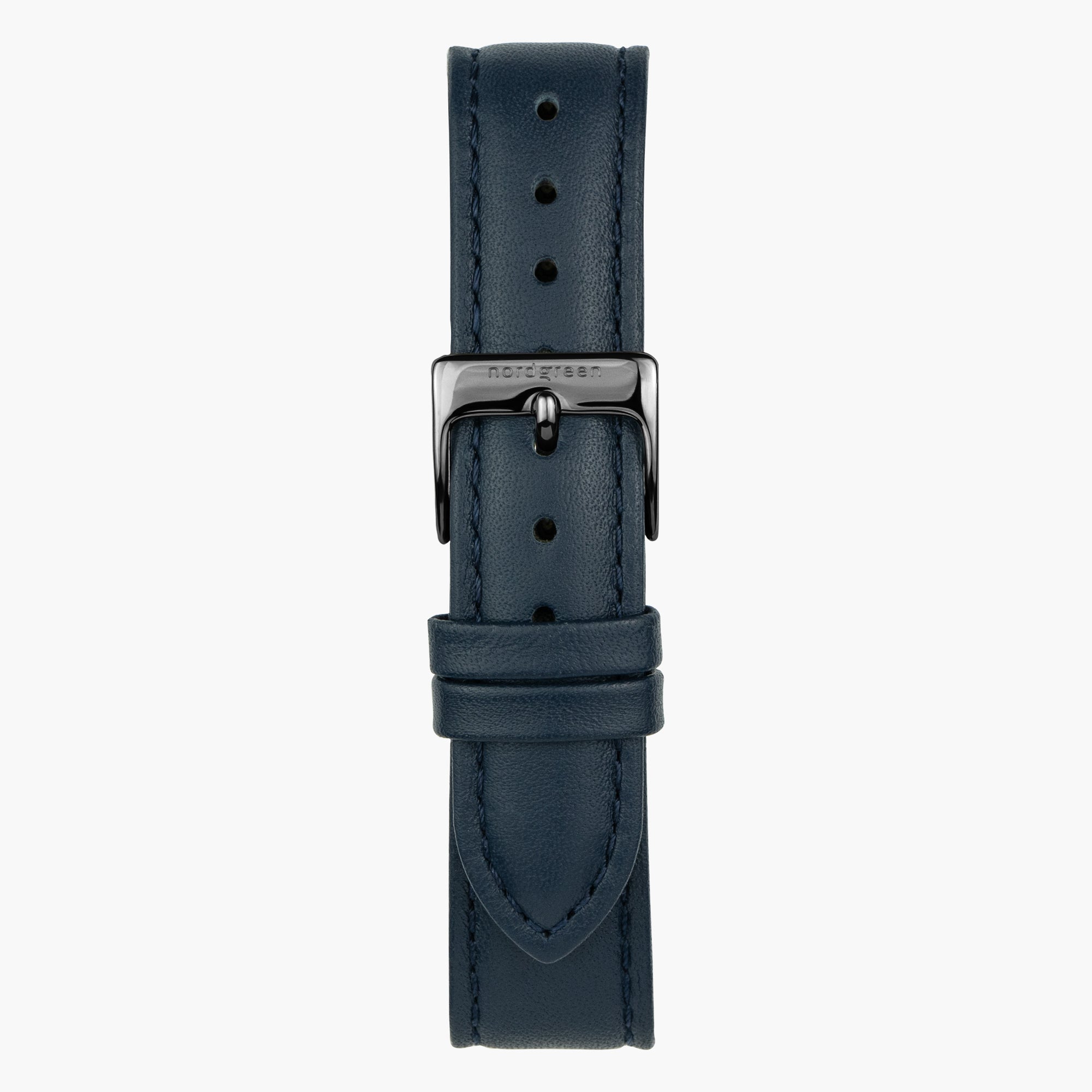 Navy Leather XL - Gun Metal