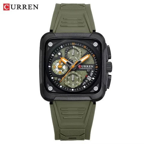 Curren Luxury Silicone Strap Men's Watch (Dial 4.2cm) - CUR228