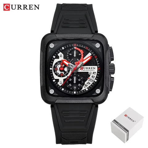 Curren Luxury Silicone Strap Men's Watch (Dial 4.2cm) - CUR228