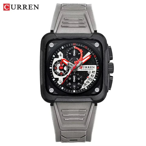 Curren Luxury Silicone Strap Men's Watch (Dial 4.2cm) - CUR228