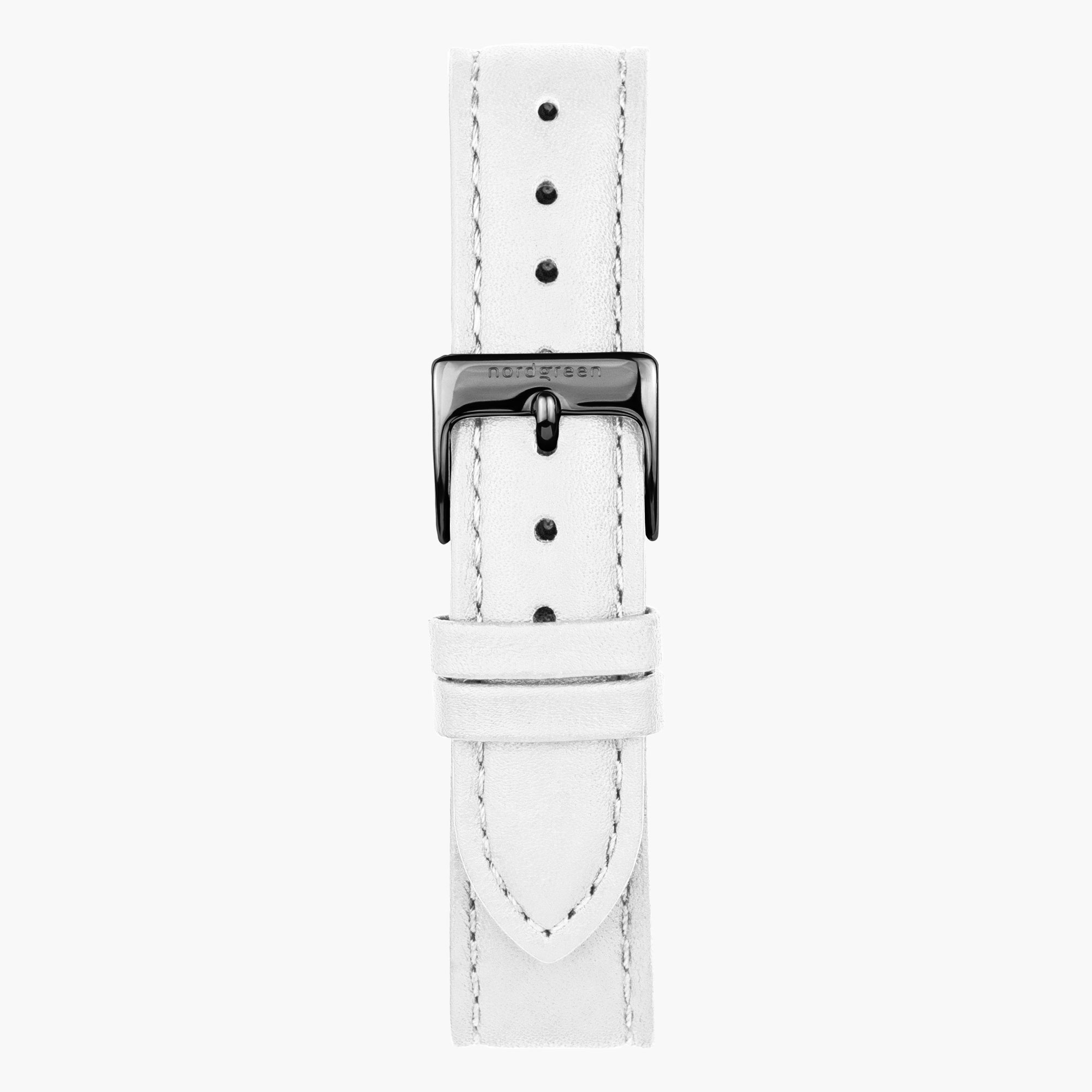 White Leather - Gun Metal