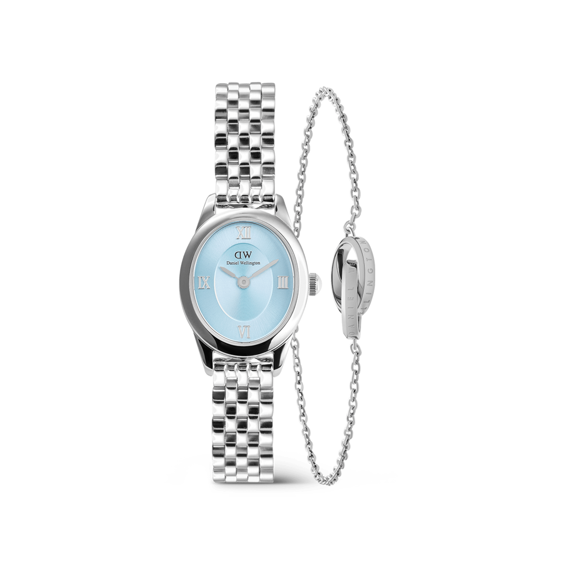 Ophelia Mini Ice Blue & Elan Unity Bracelet Silver