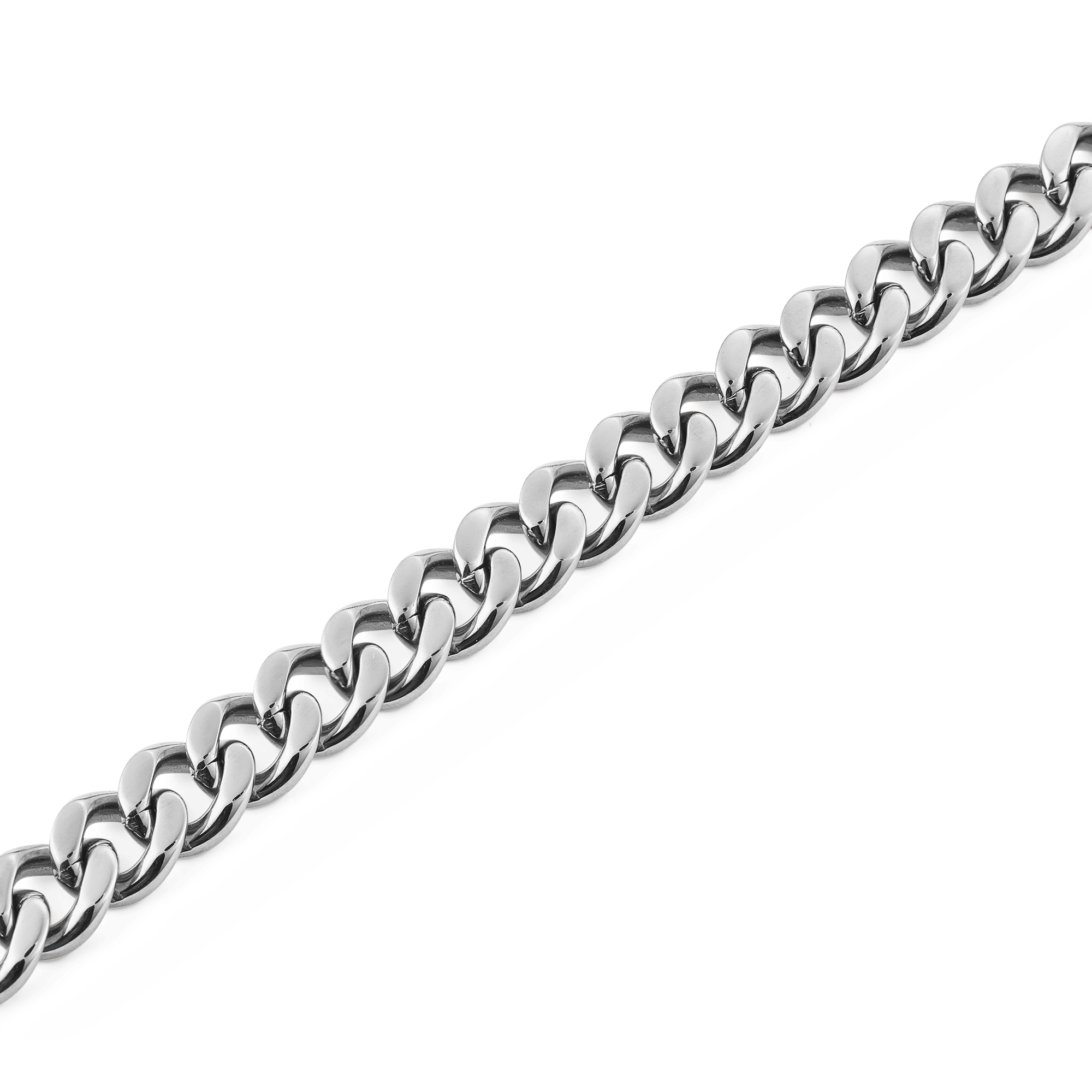 Ellipse Cuban Chain Necklace Silver