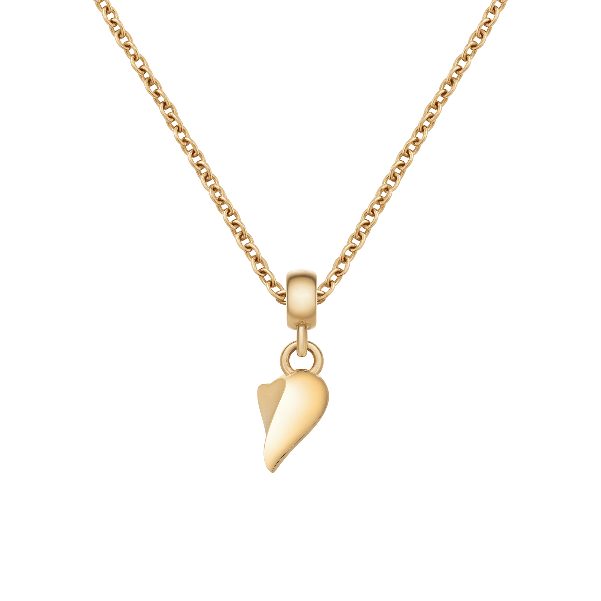 Broken Heart Charm Gold