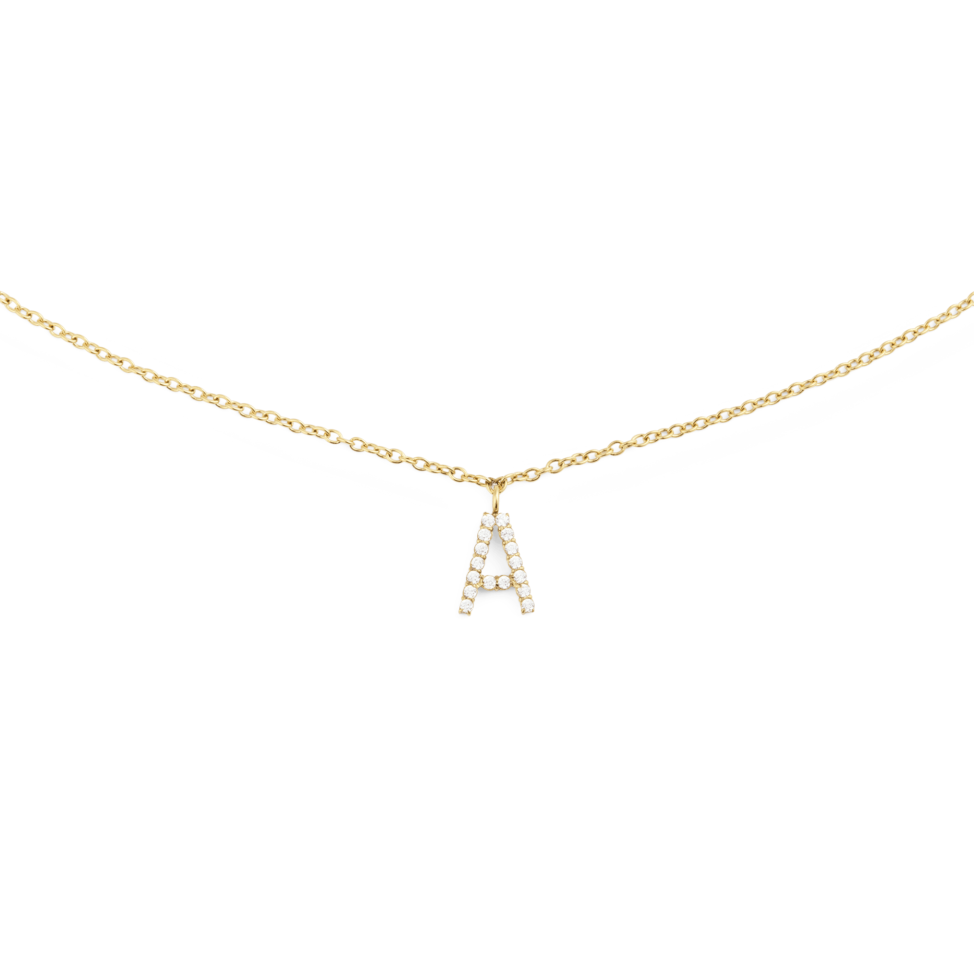 Letter Necklace Gold