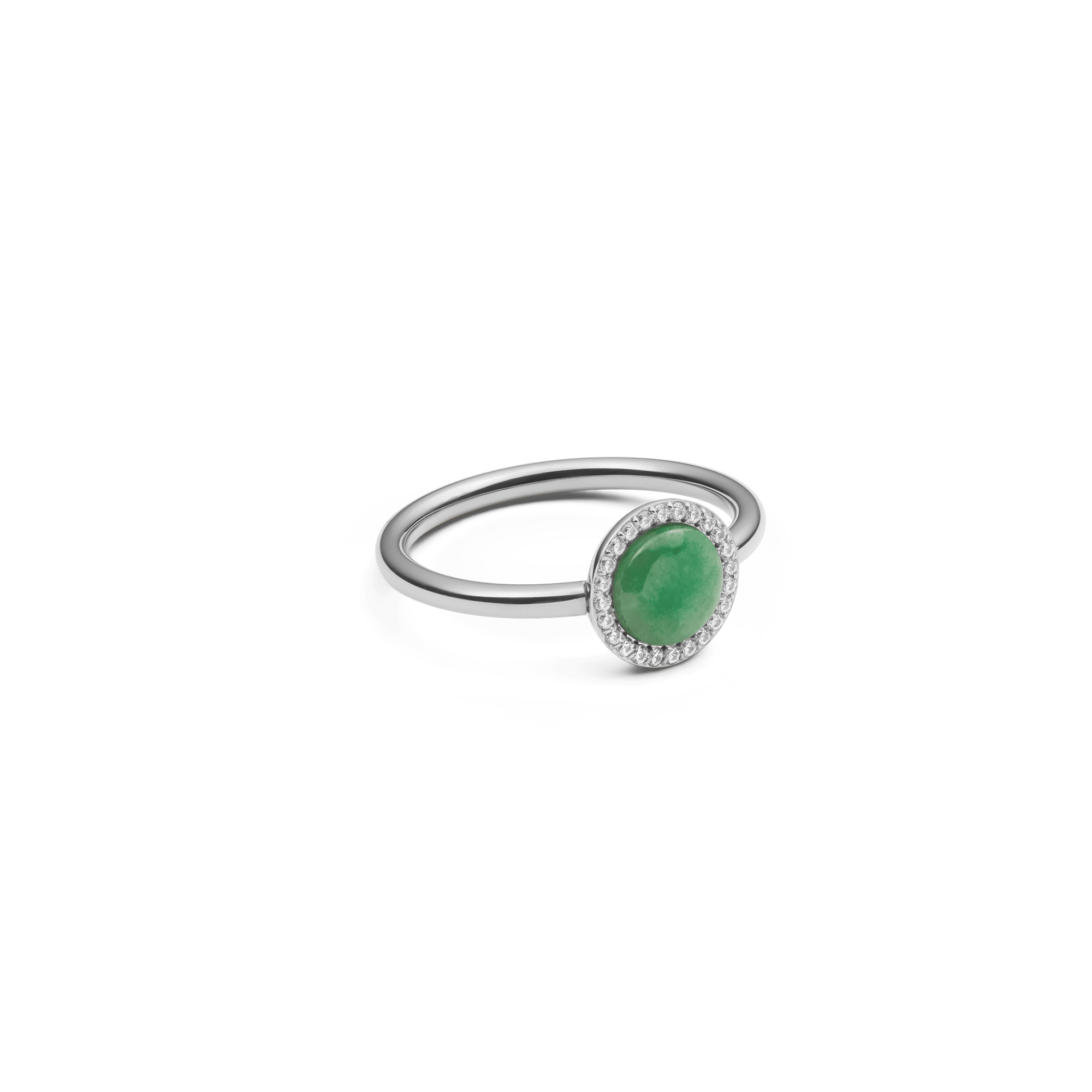 Audrey Ring Jade Silver