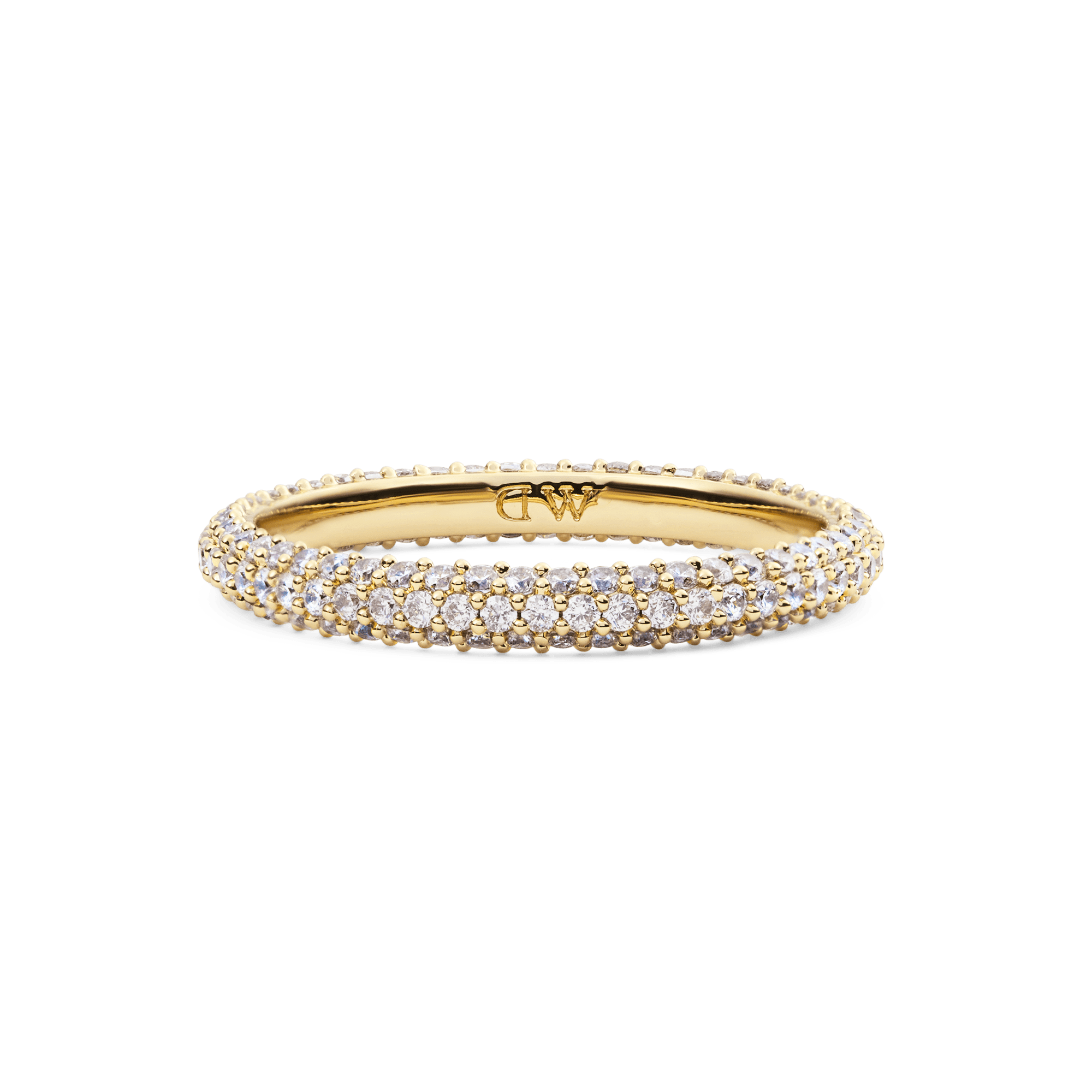 Pavé Ring Gold 3 mm
