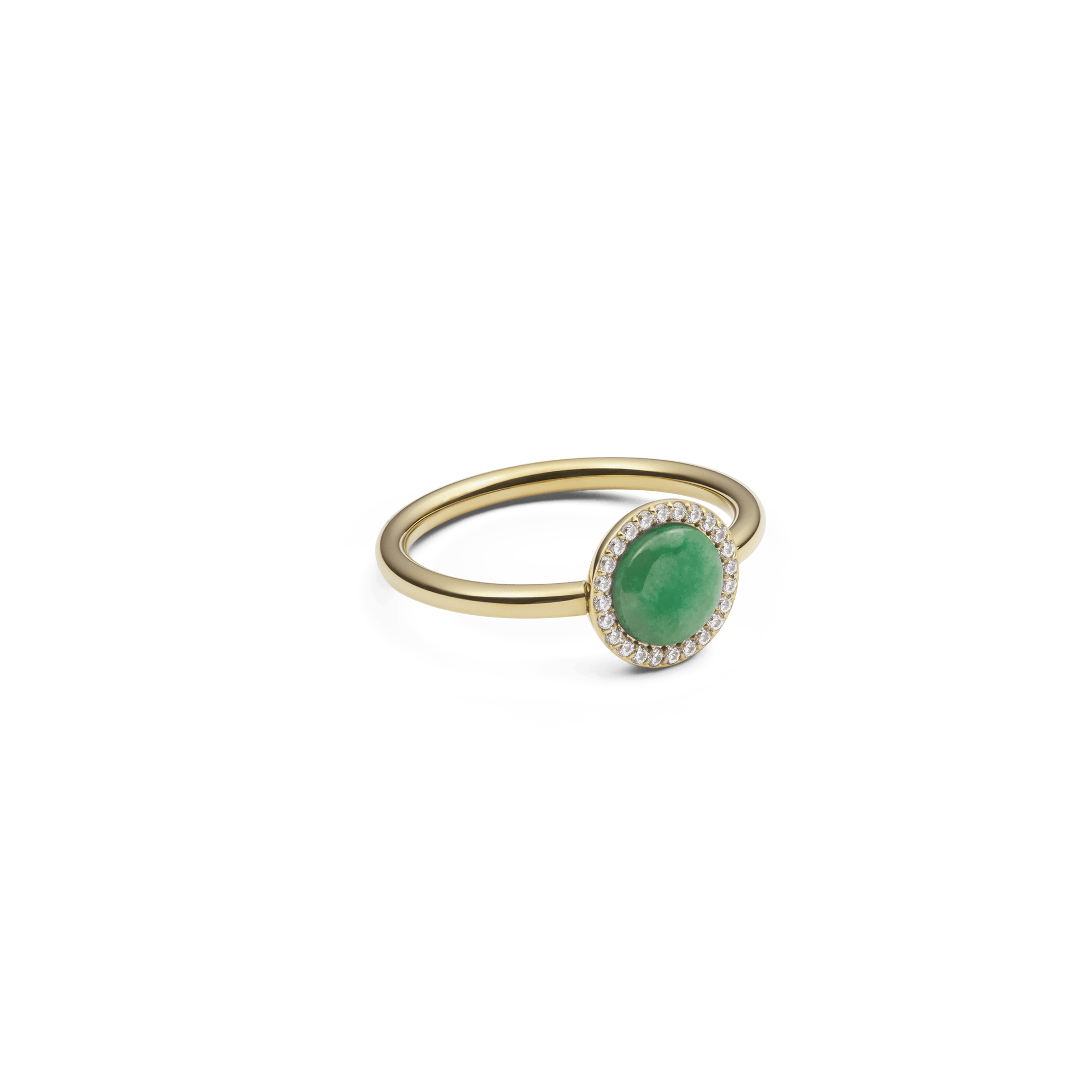 Audrey Ring Jade Gold