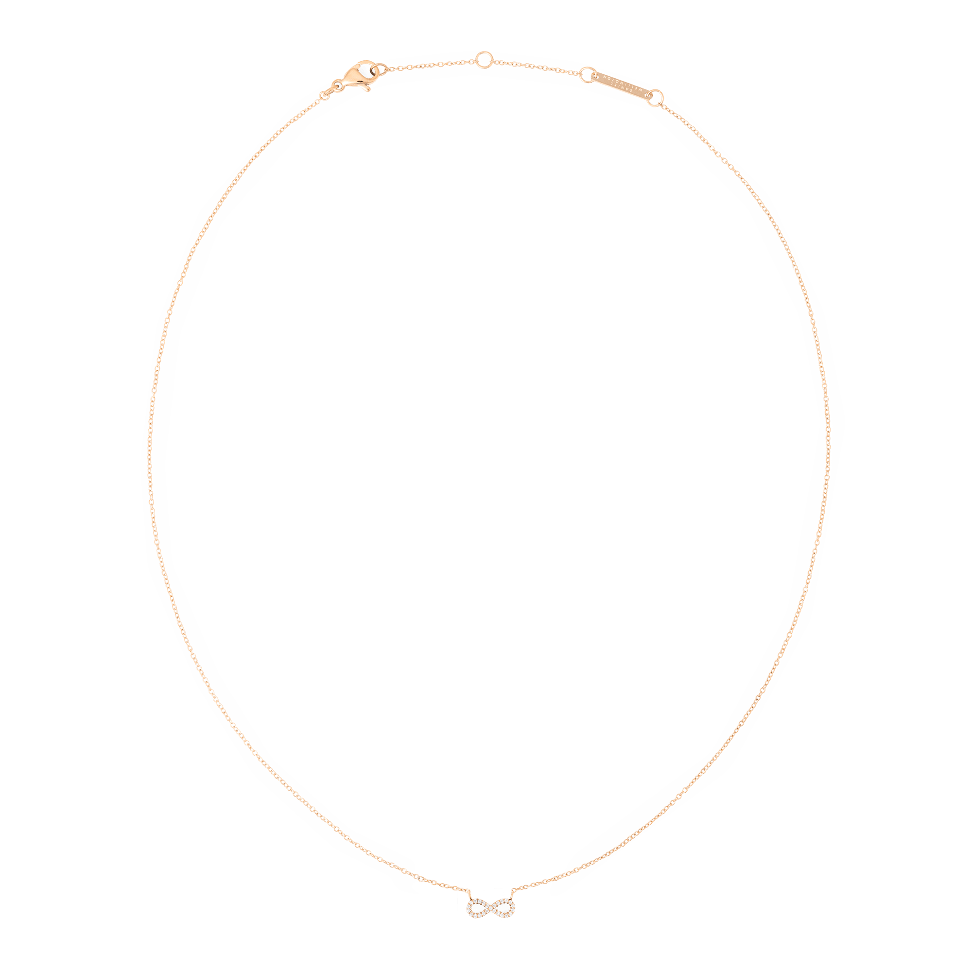 Mirelle Infinity Necklace Rose Gold
