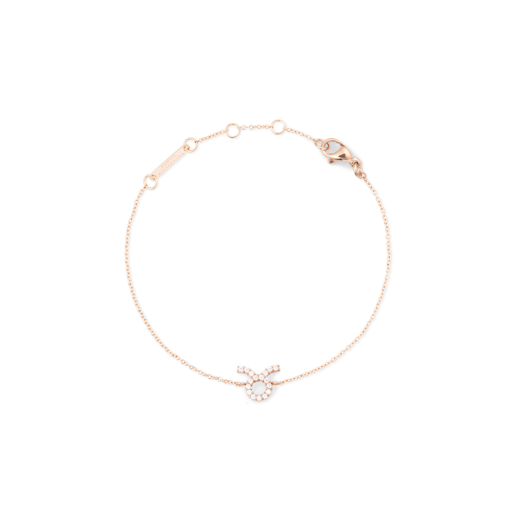 Crystal Zodiac Chain Bracelet Rose Gold