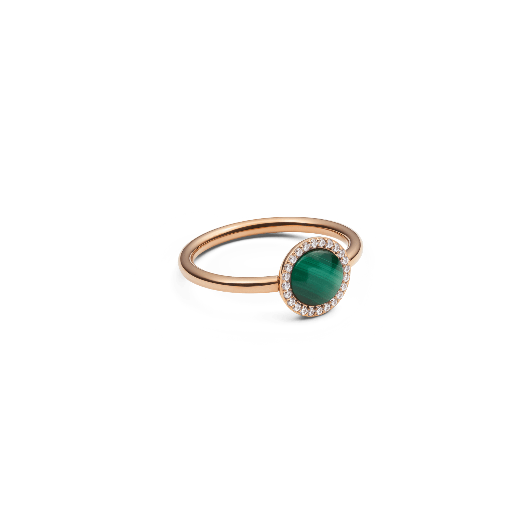 Audrey Ring Malachite Rose Gold
