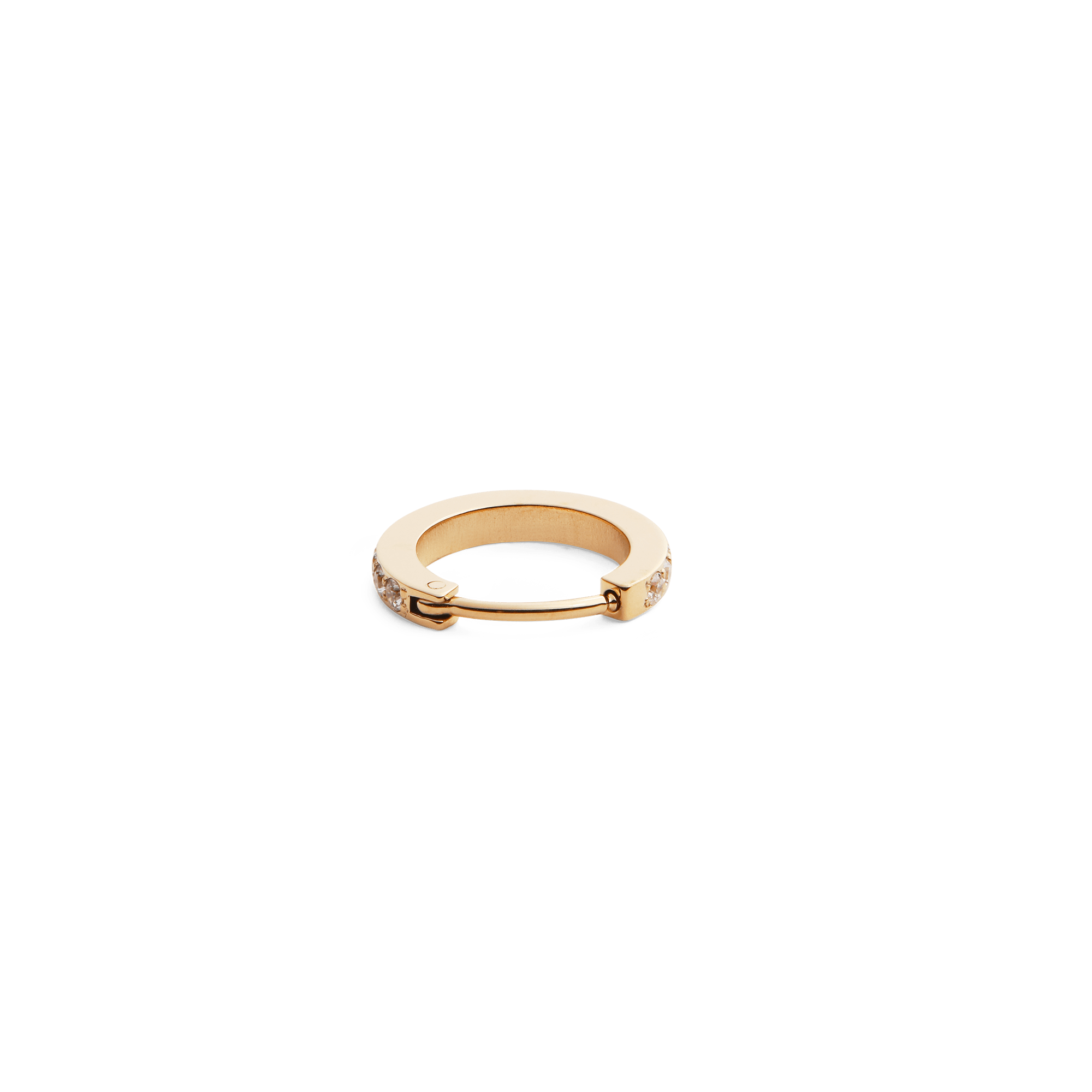 Crystal Hoop Earring Gold