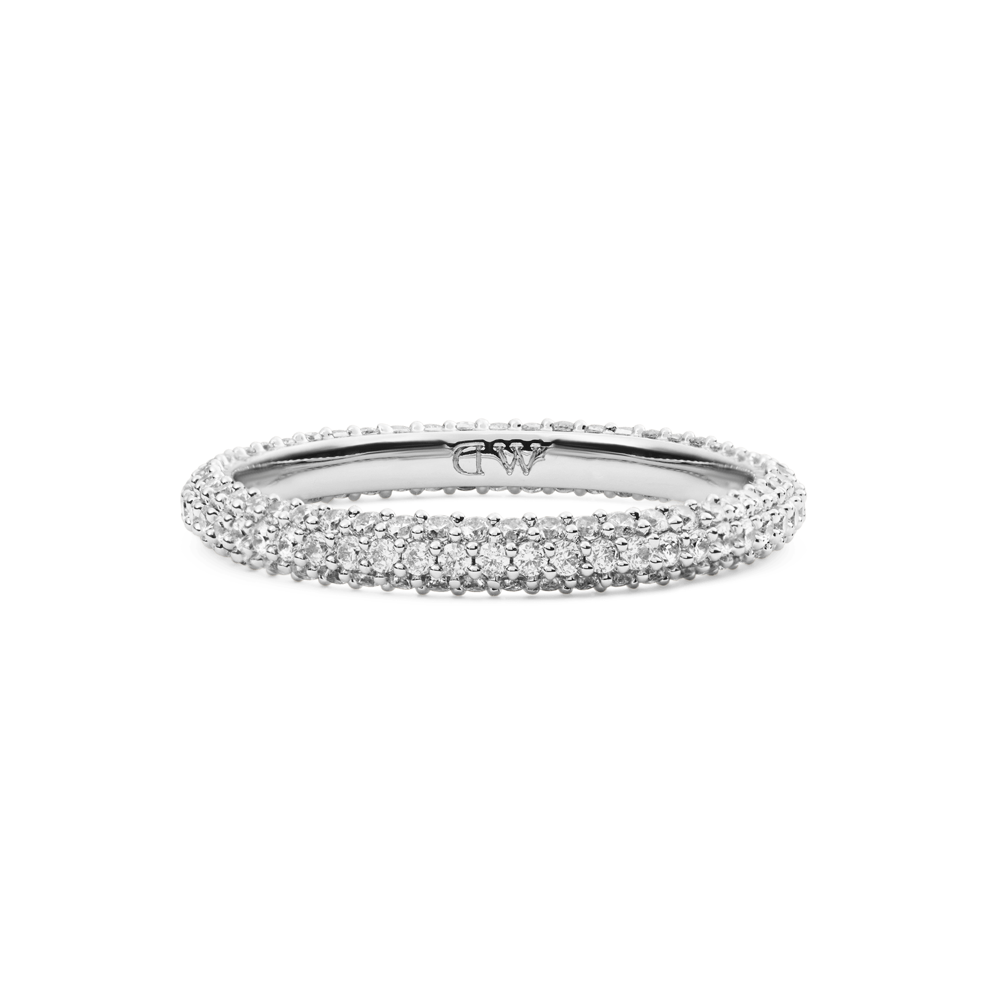 Pavé Ring Silver 3 mm