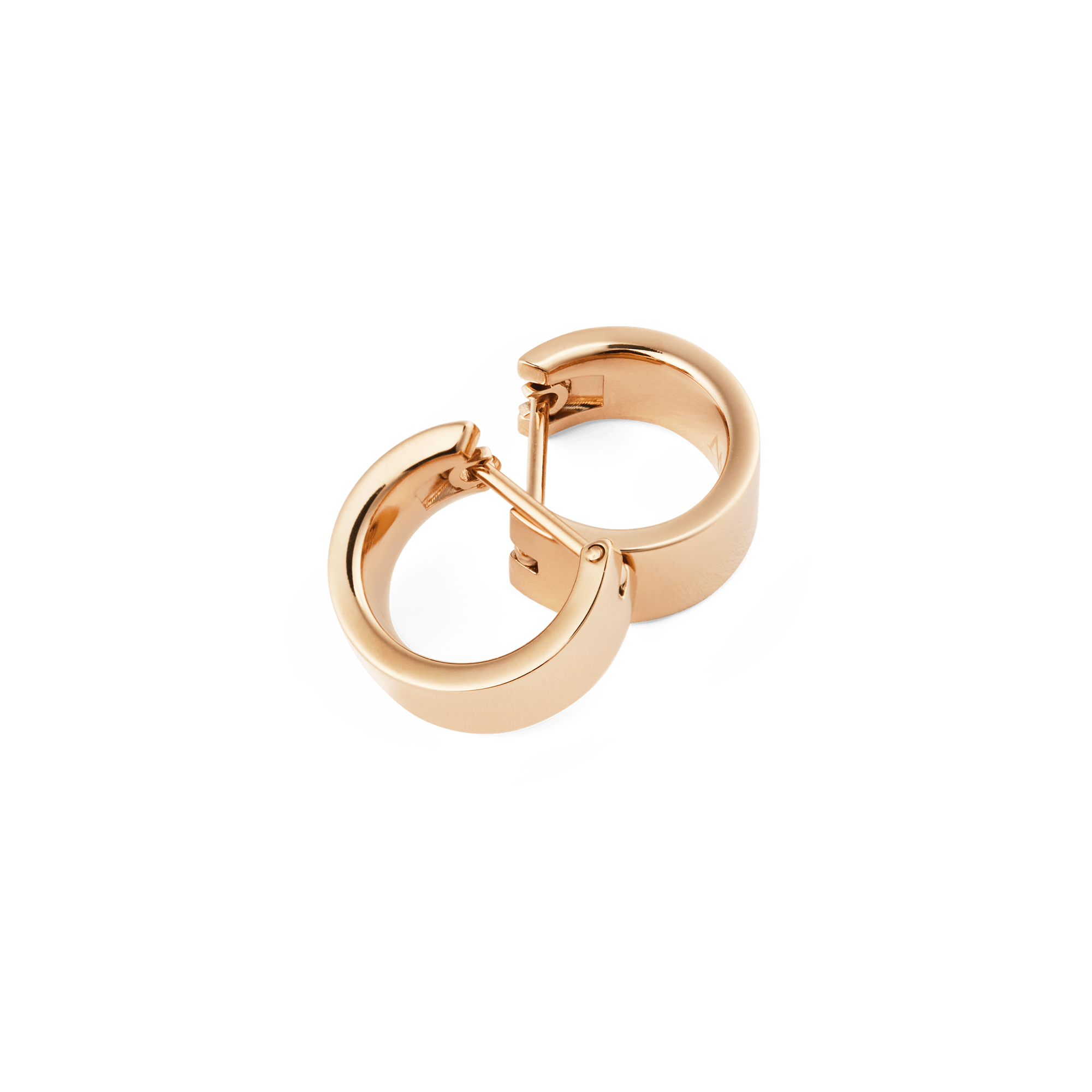 Line Earrings Polished Rose Gold 5.5mm