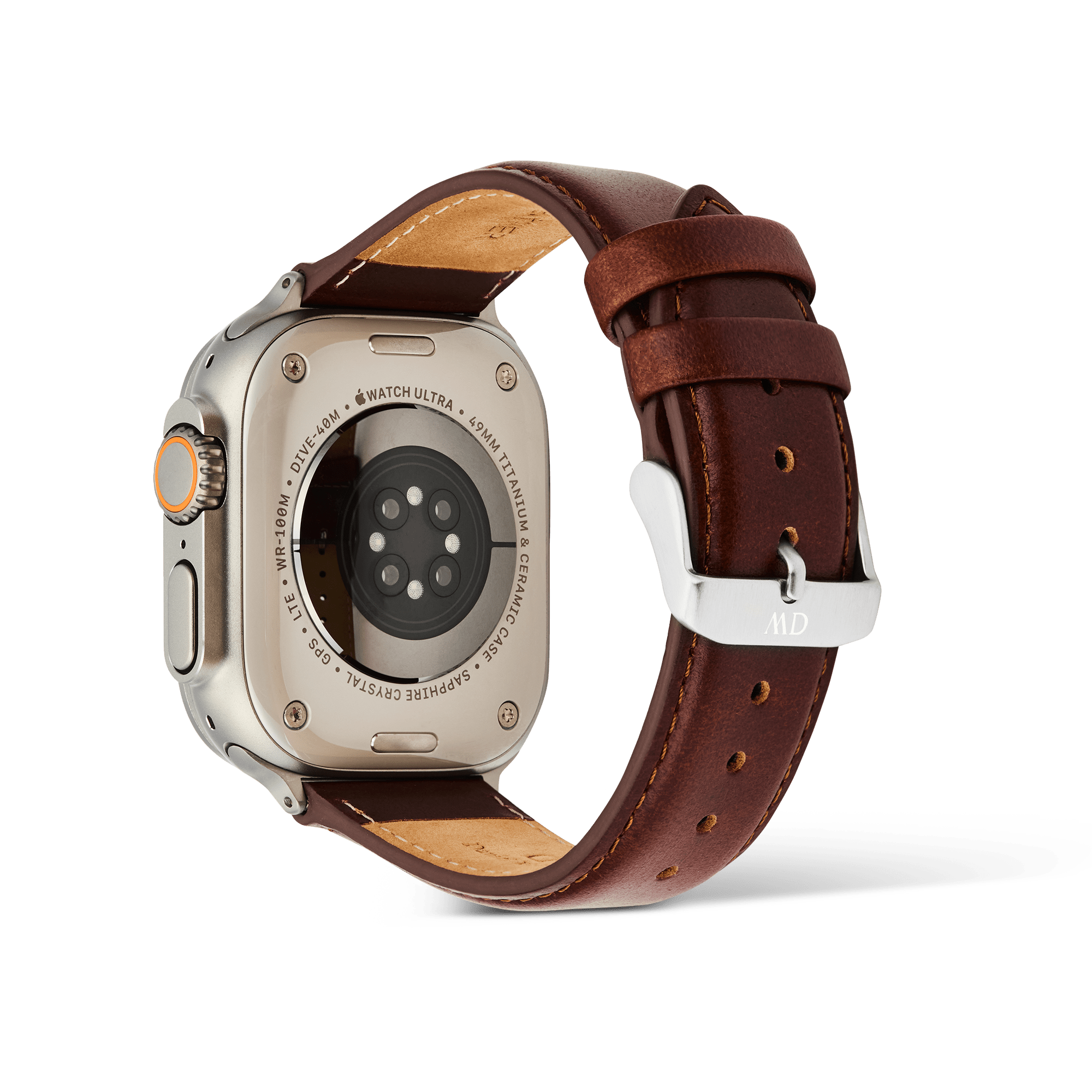 Smartwatch Leather Strap St Mawes Silver