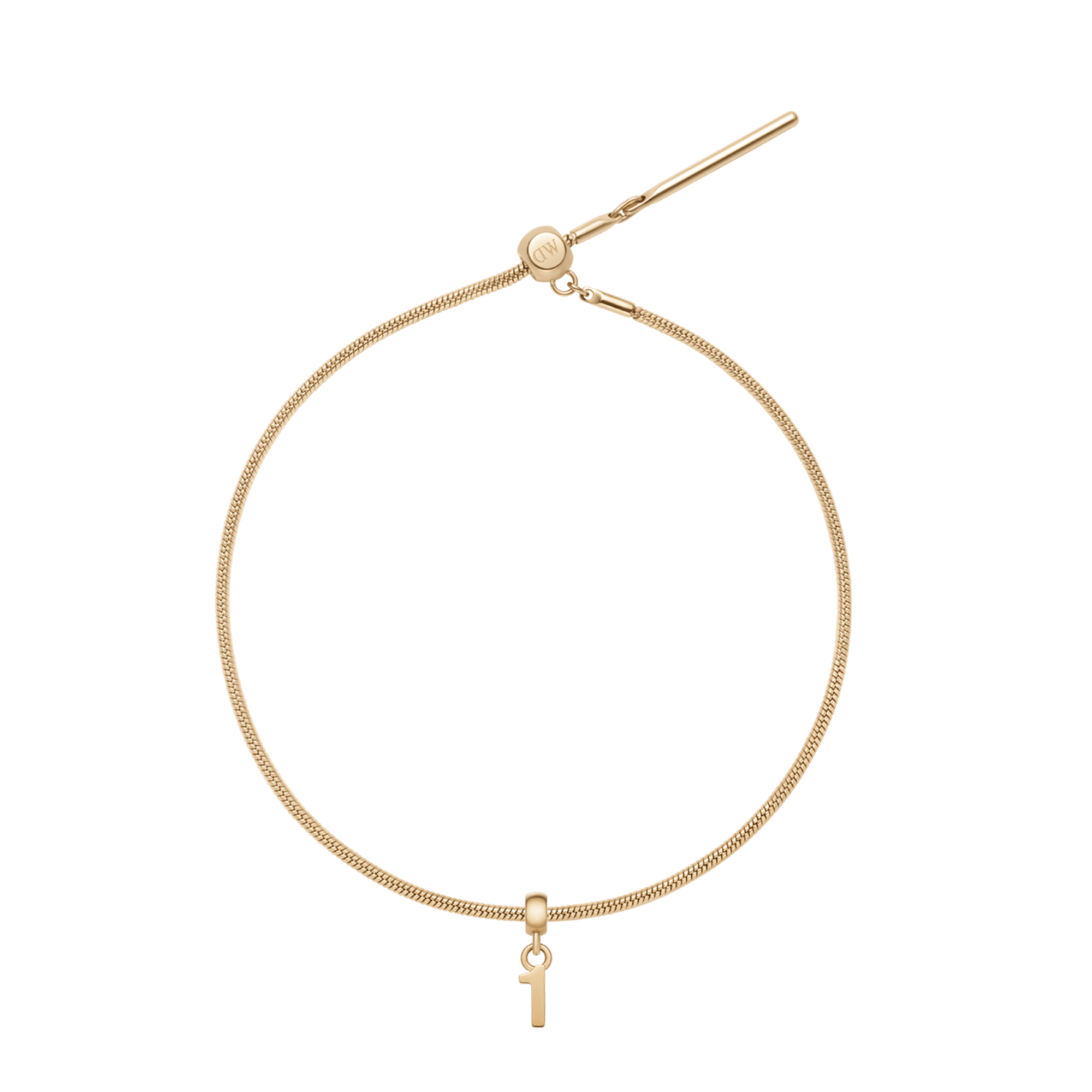 Number Gold Charm + Snake Bracelet G