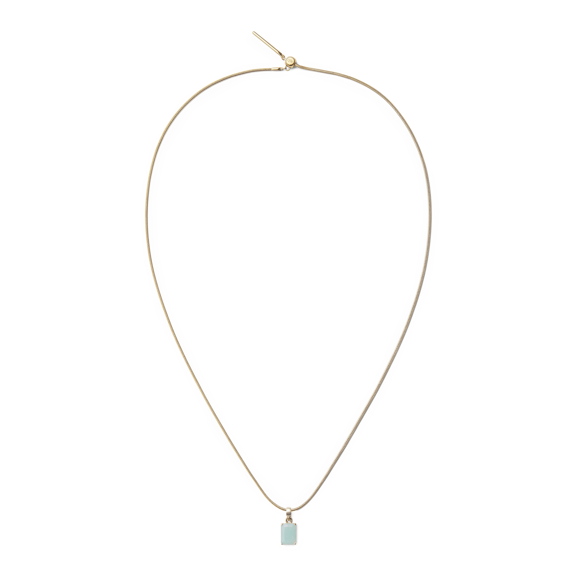 Amazonite Octagon Gold Charm