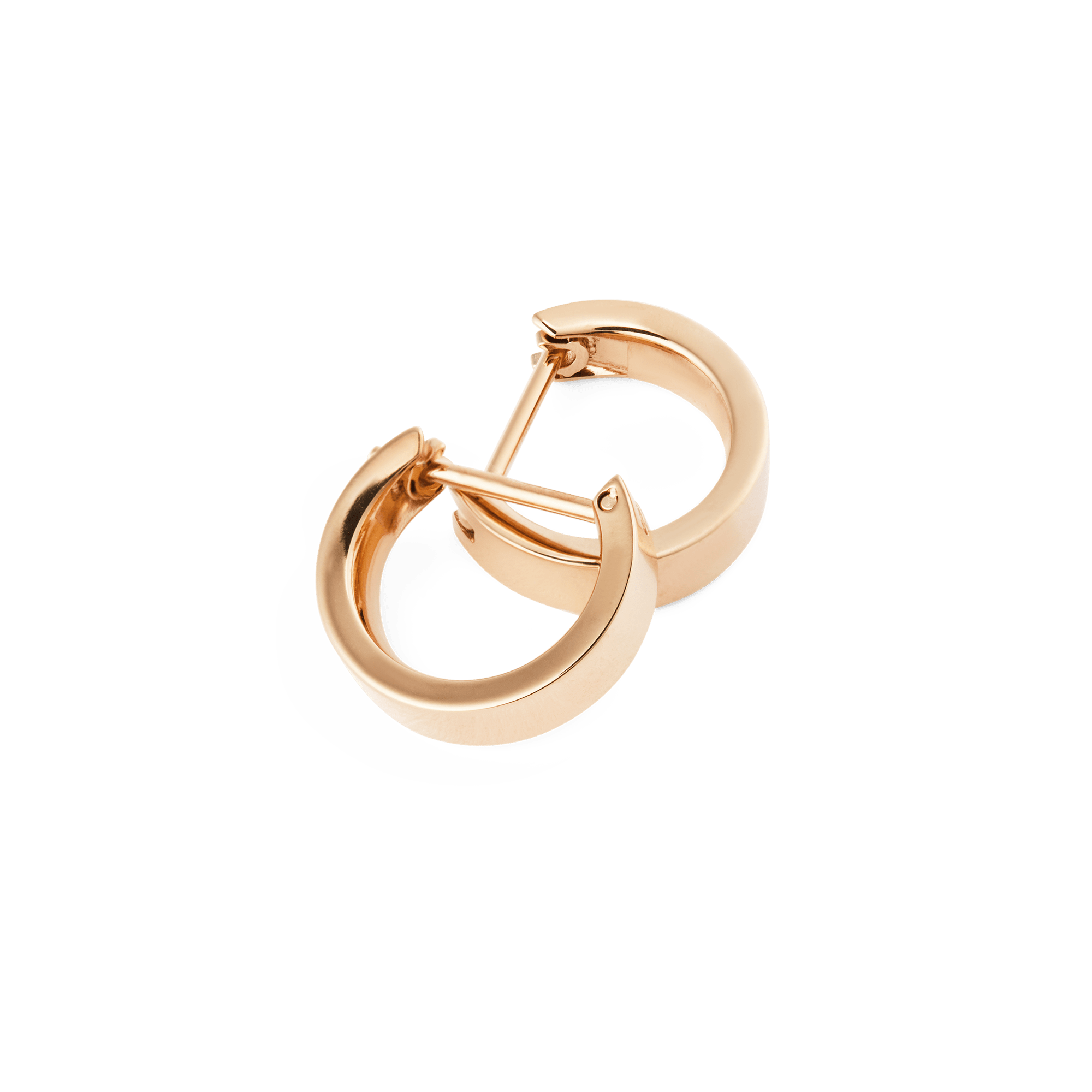 Line Earrings Polished Rose Gold 3.5mm