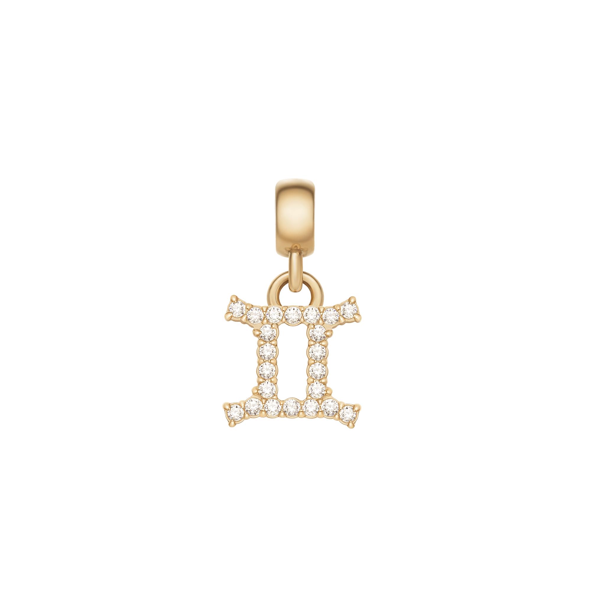 Crystal Zodiac Charm Gold