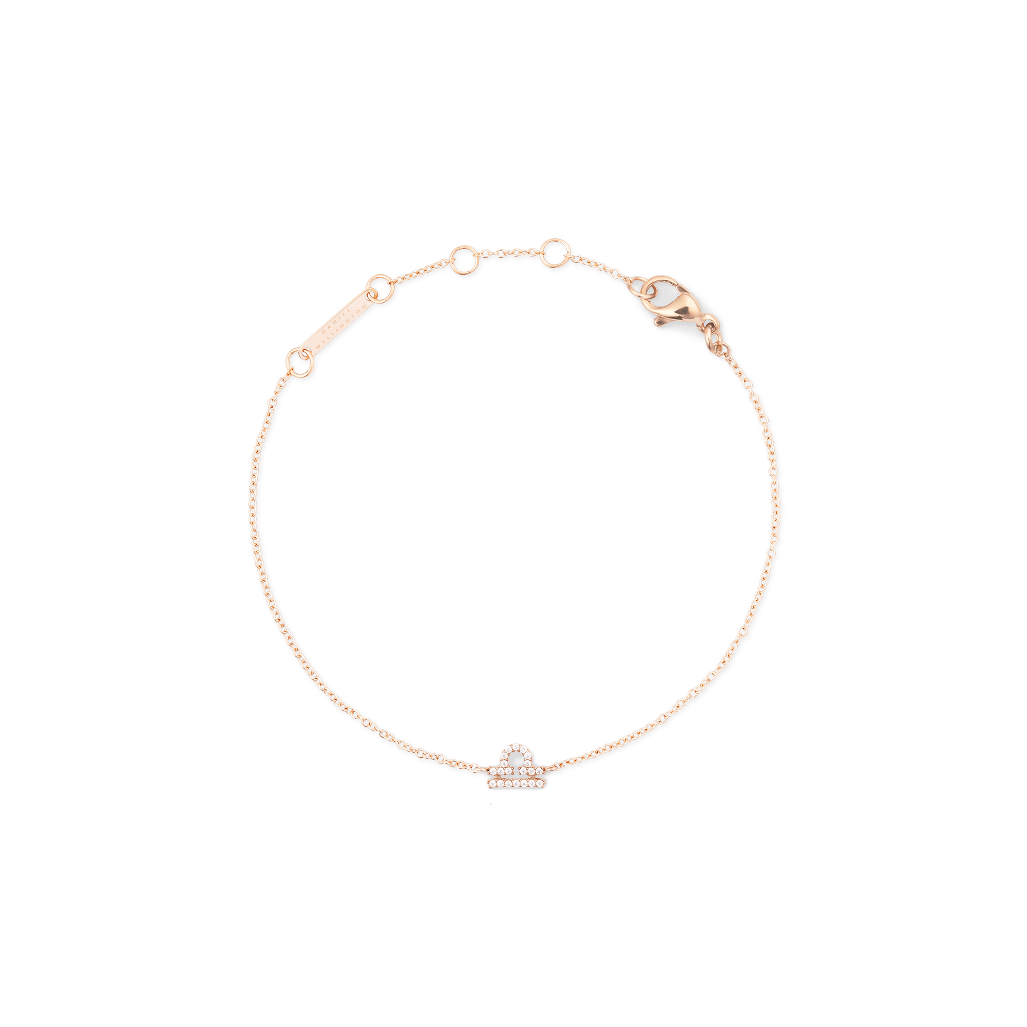 Crystal Zodiac Chain Bracelet Rose Gold