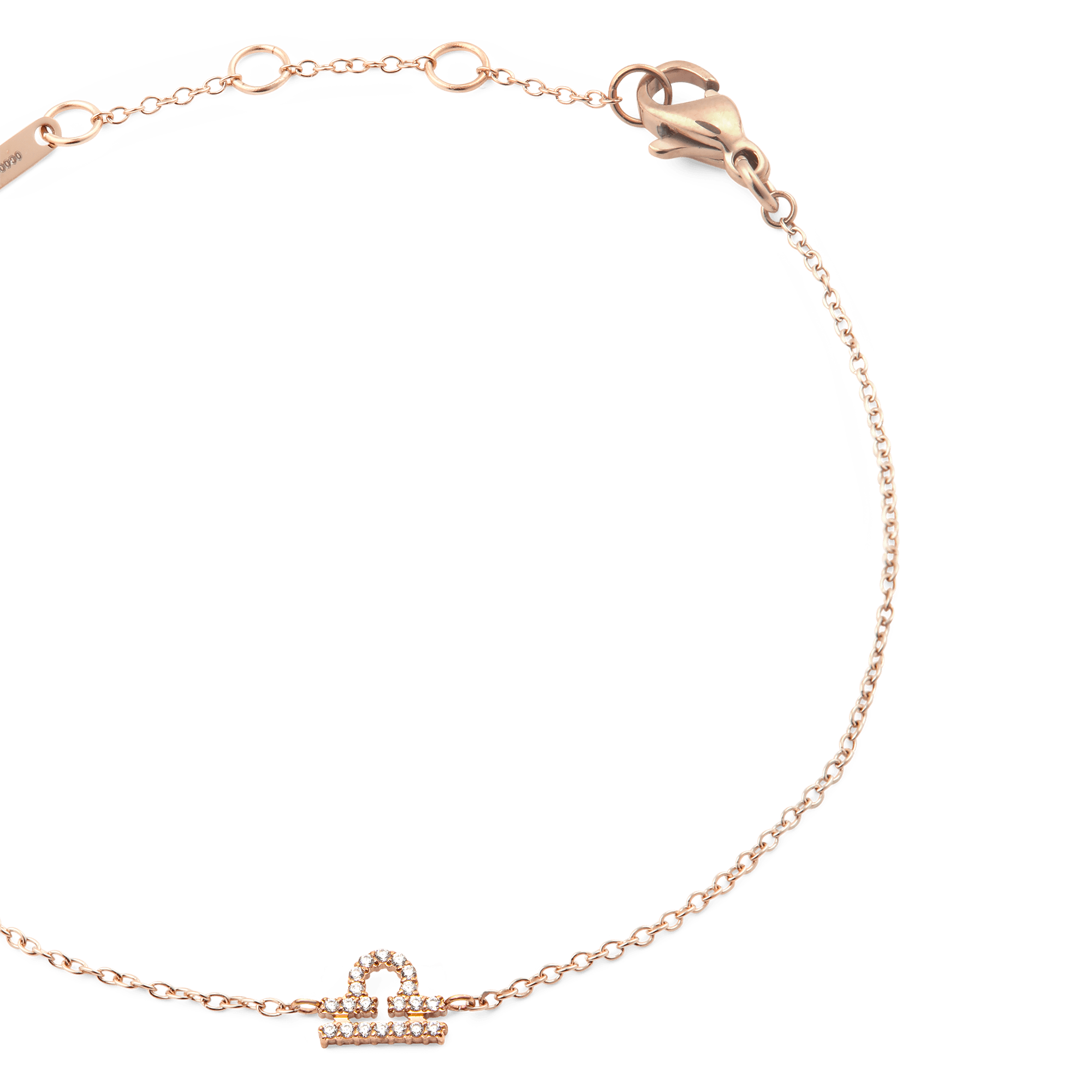 Crystal Zodiac Chain Bracelet Rose Gold