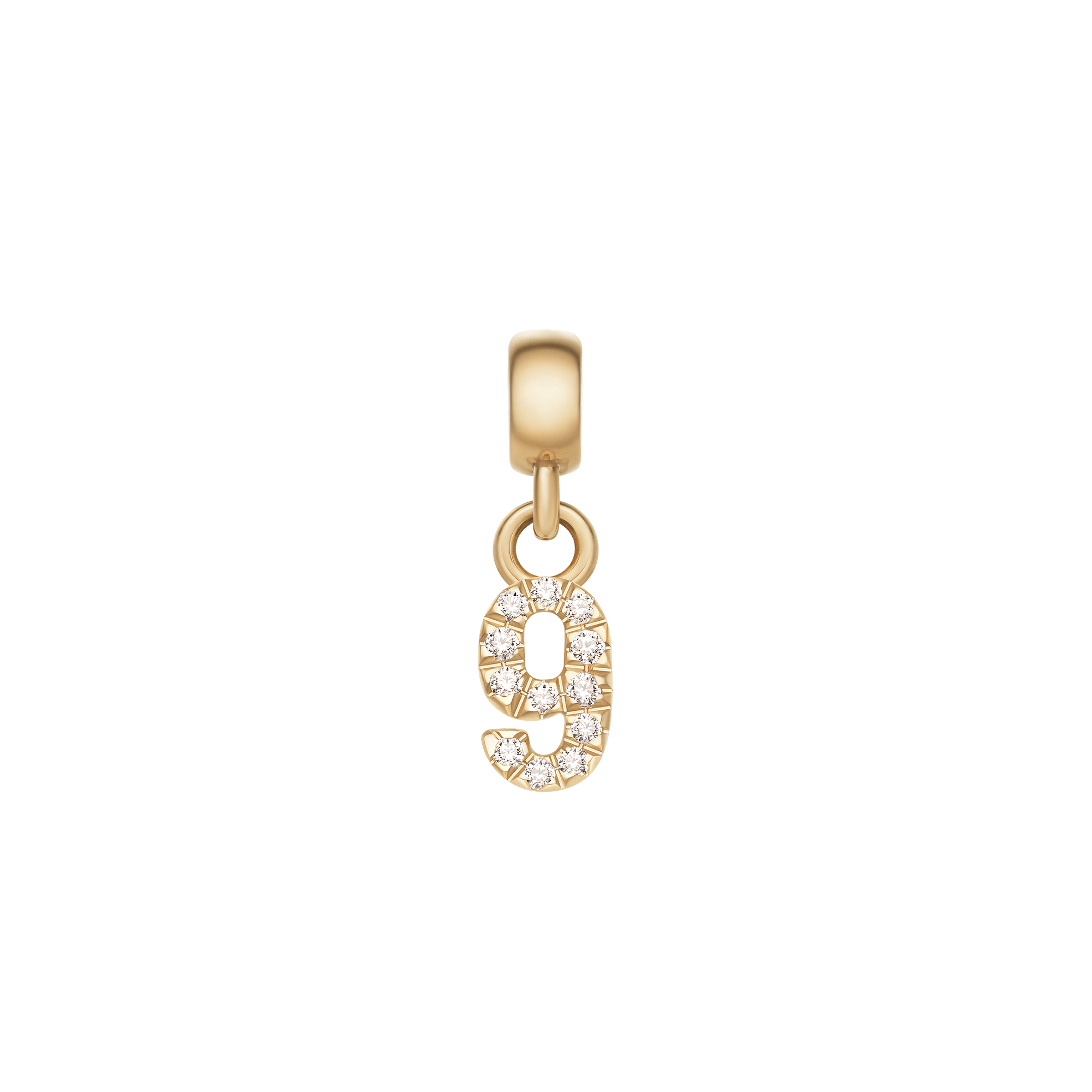 Crystal Number Charm Gold