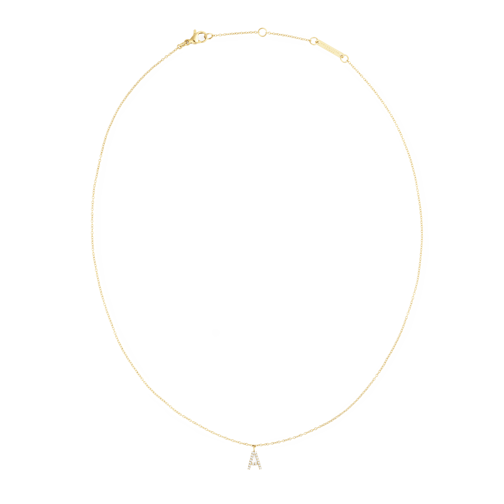 Letter Necklace Gold