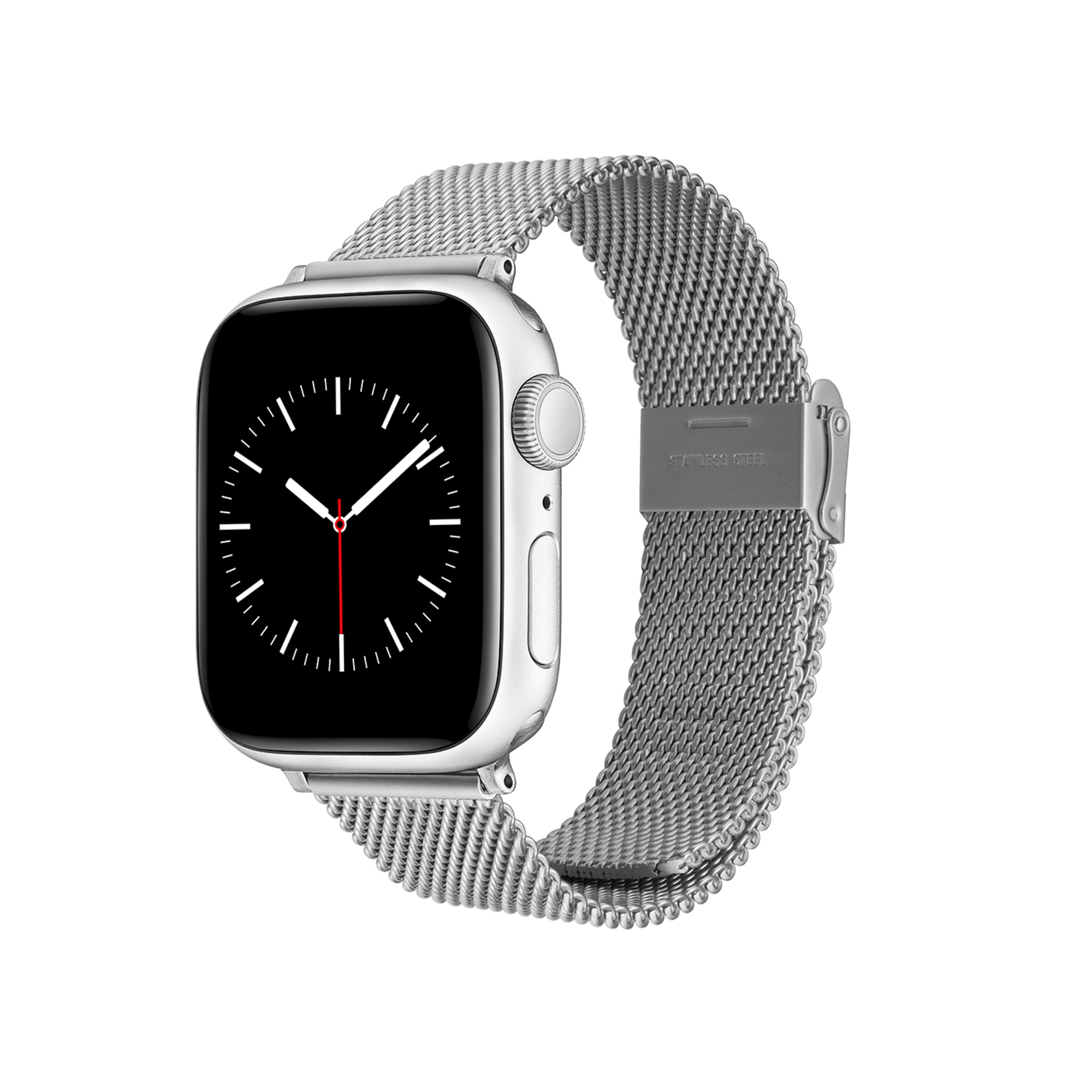 Smartwatch Strap Sandblasted Mesh Silver