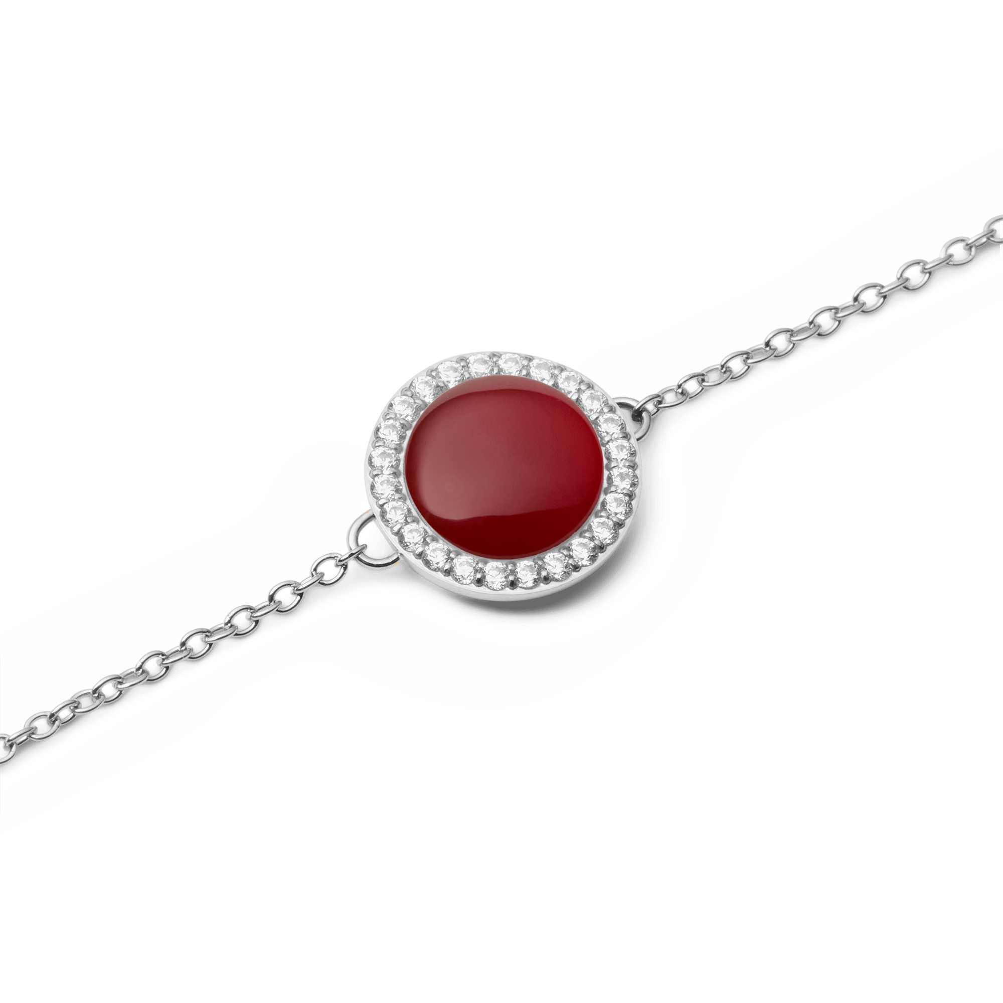 Audrey Bracelet Red Agathe Silver