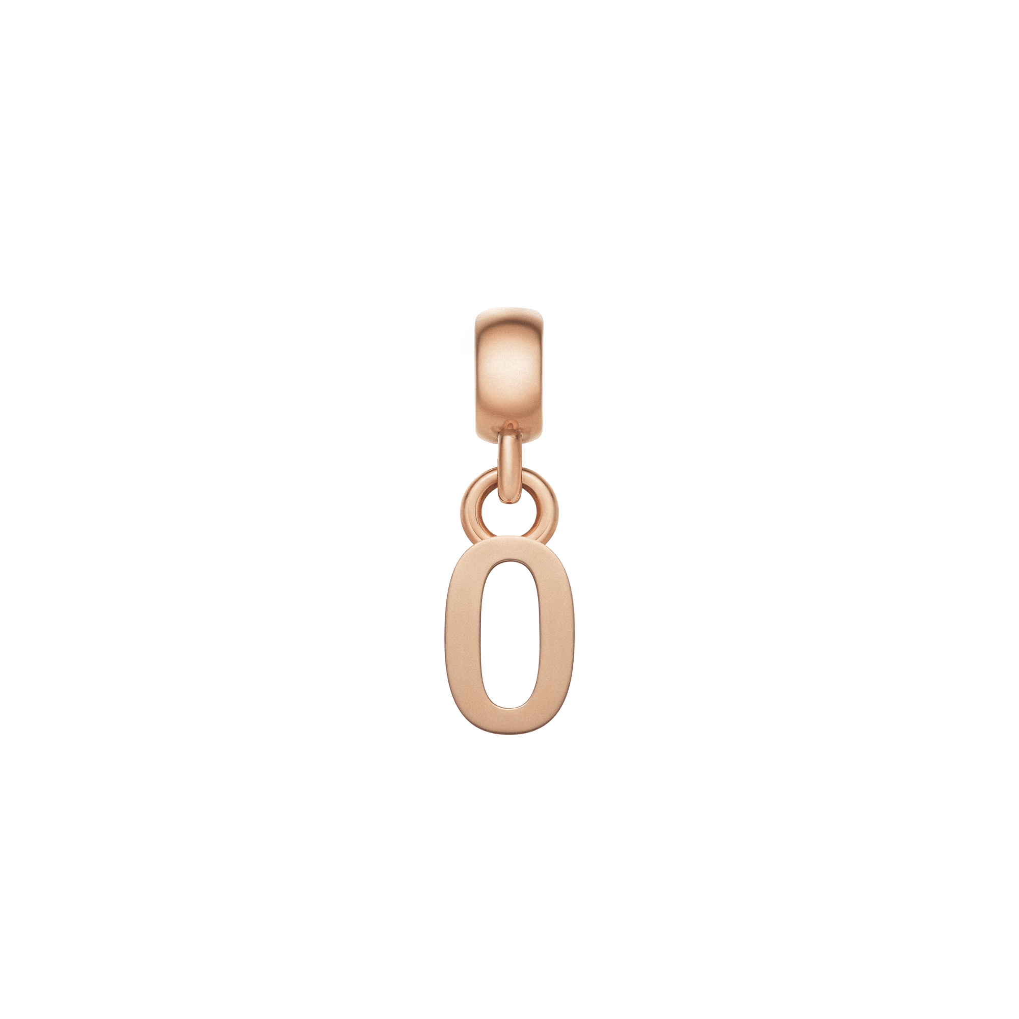 Letter Charm Rose Gold