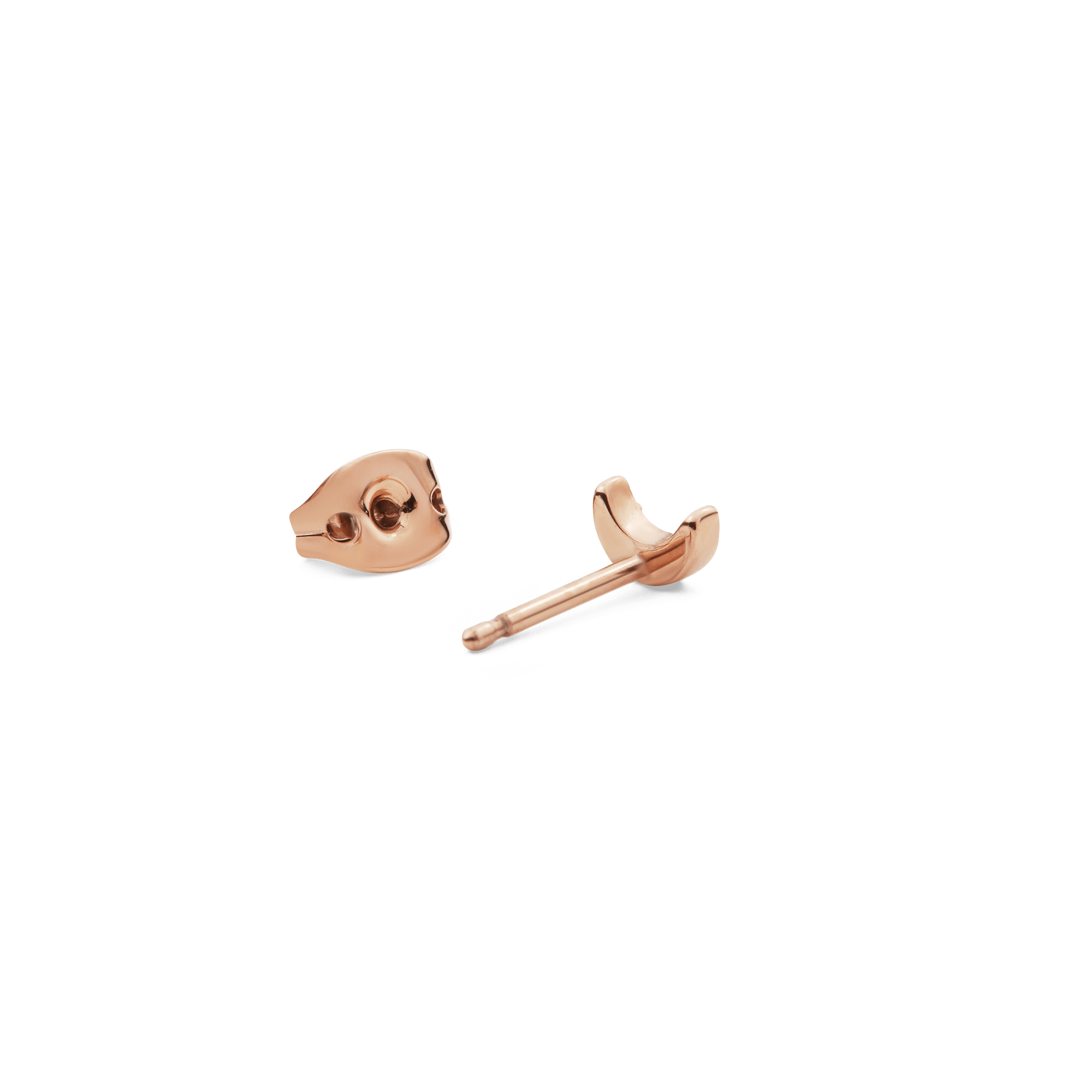 Crystal Moon Stud Rose Gold