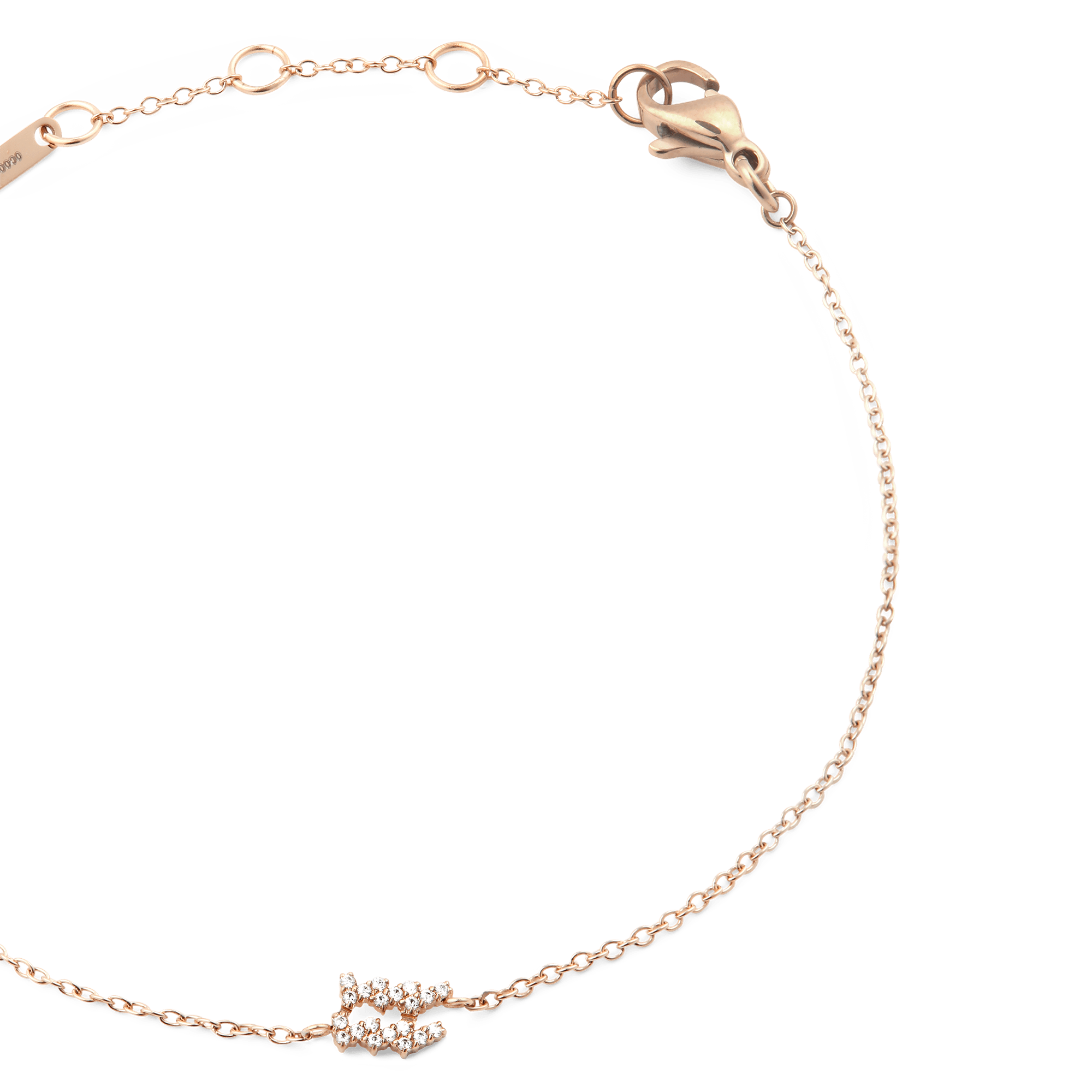 Crystal Zodiac Chain Bracelet Rose Gold