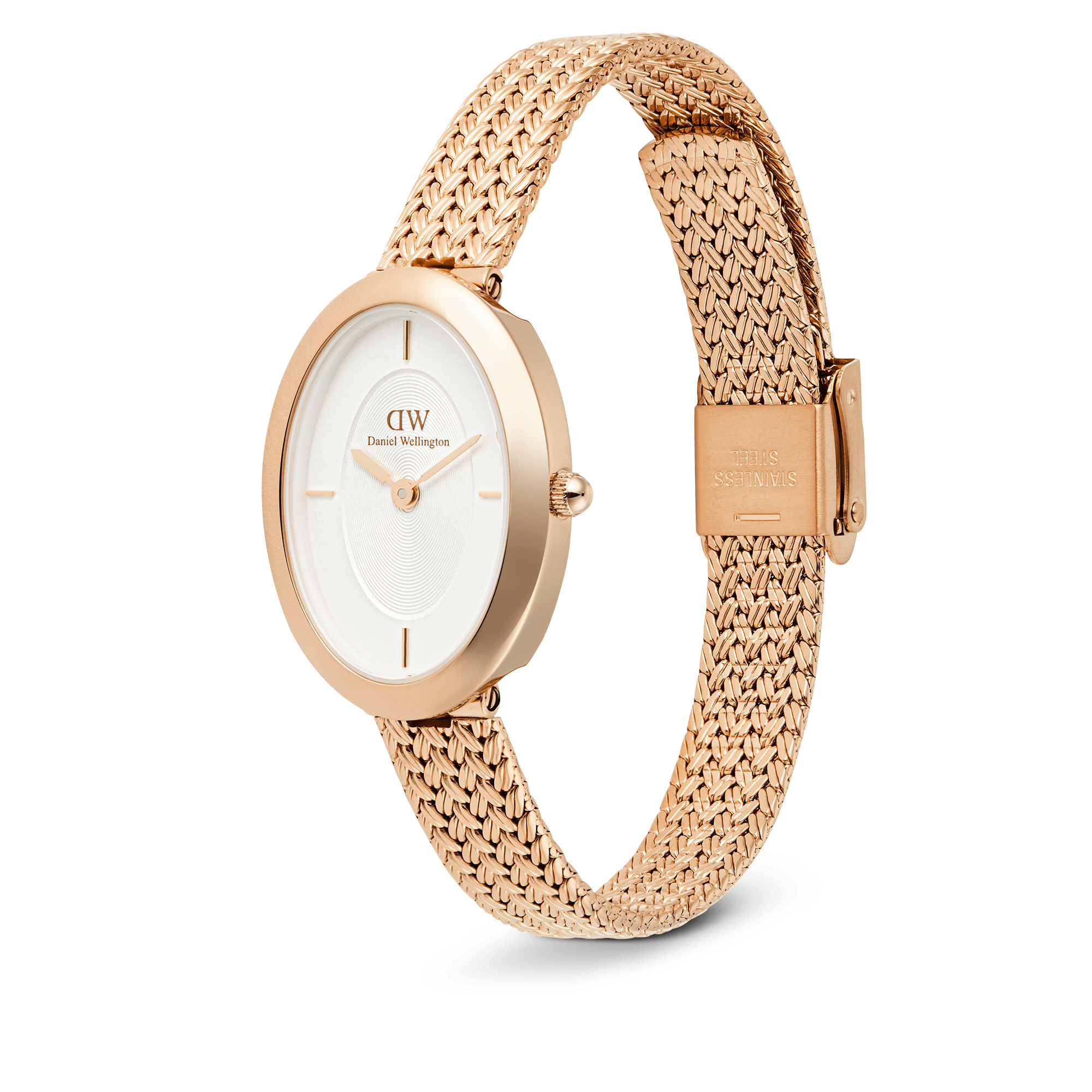Juliette Braided Mesh White Sunray Rose Gold